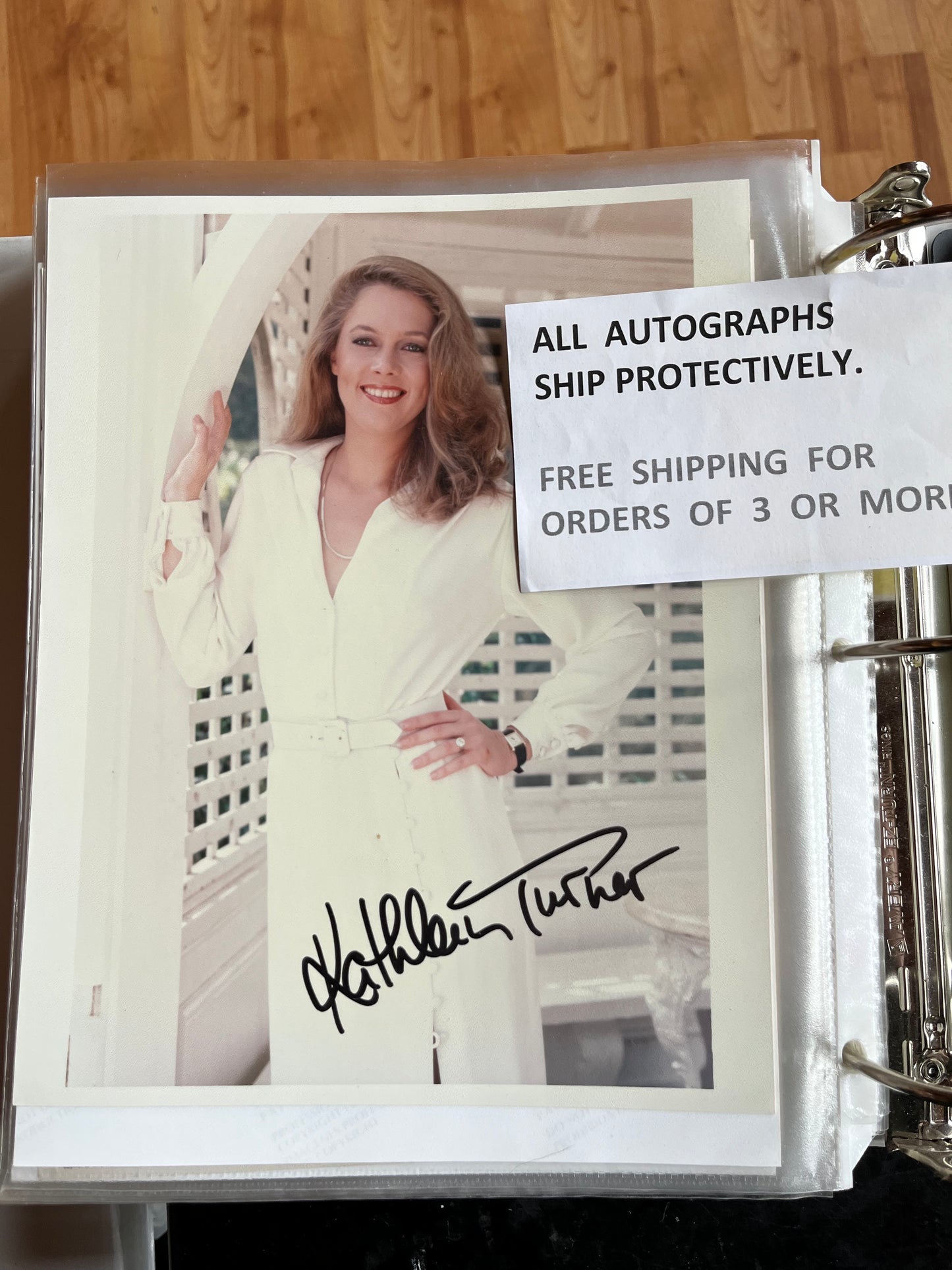 KATHLEEN TURNER, autograph