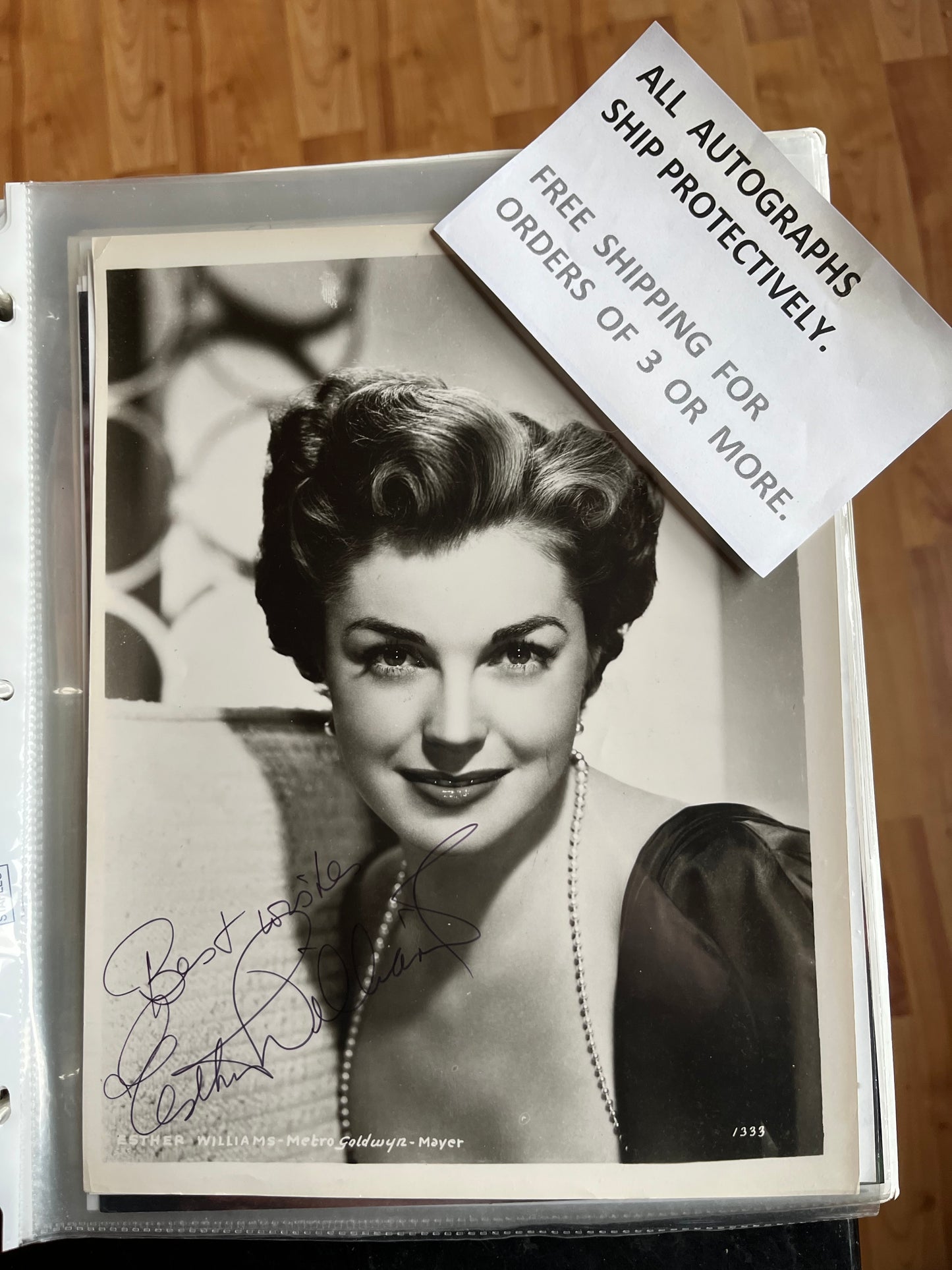 ESTHER WILLIAMS, autograph