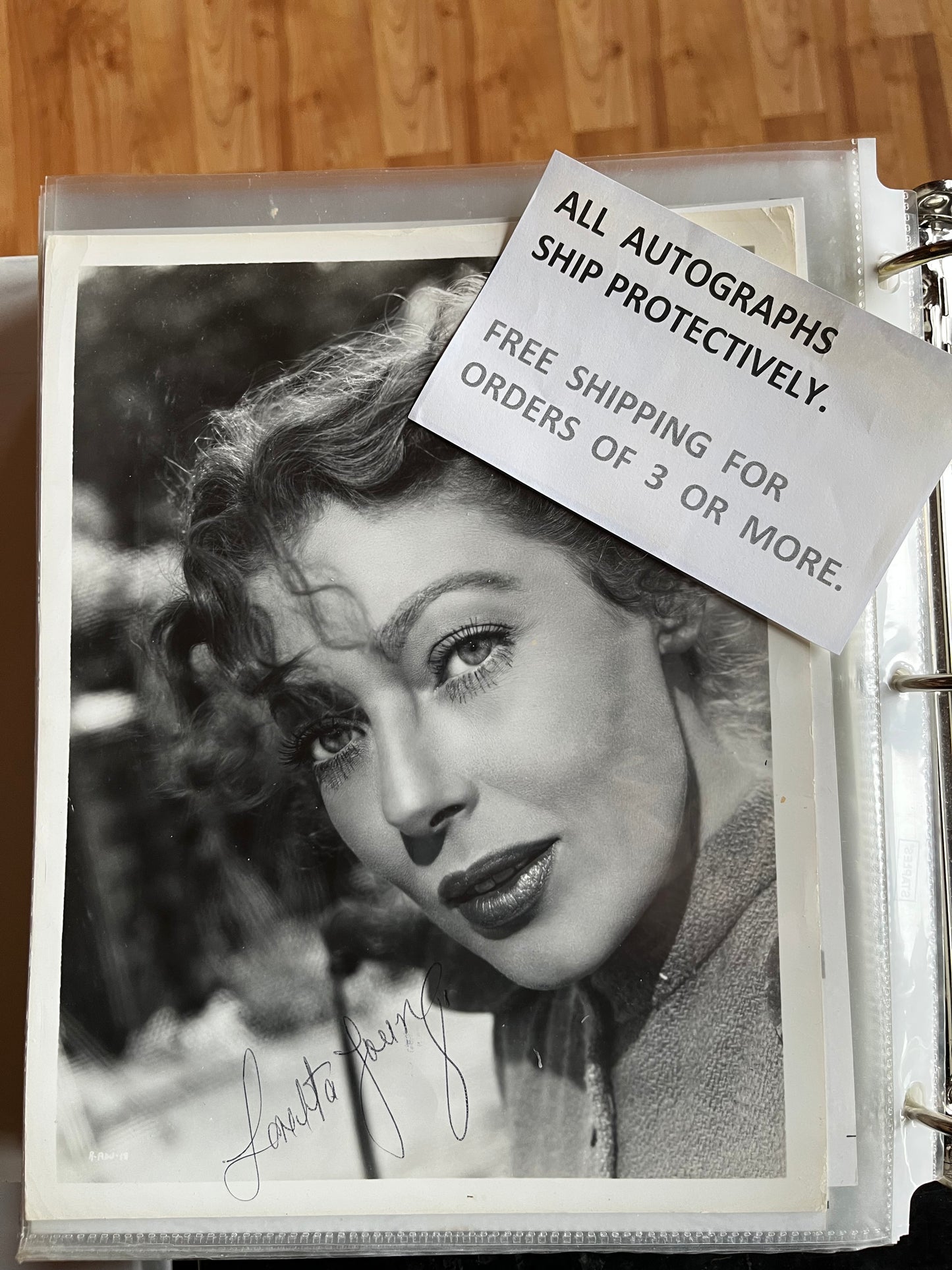 LORETTA YOUNG, autograph