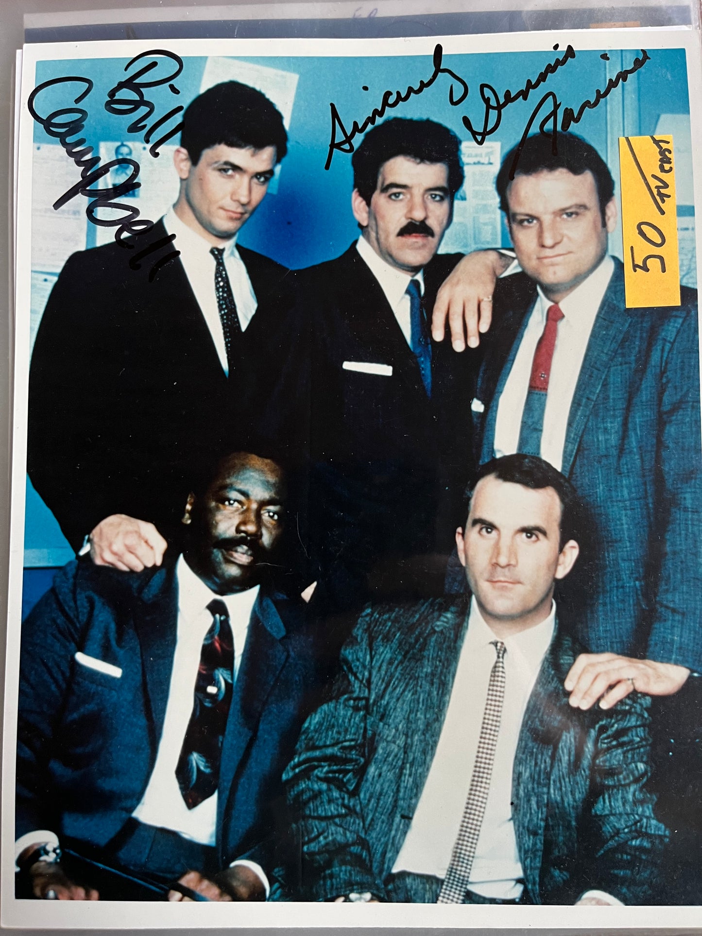 CRIME STORY, TV cast photo, autographs