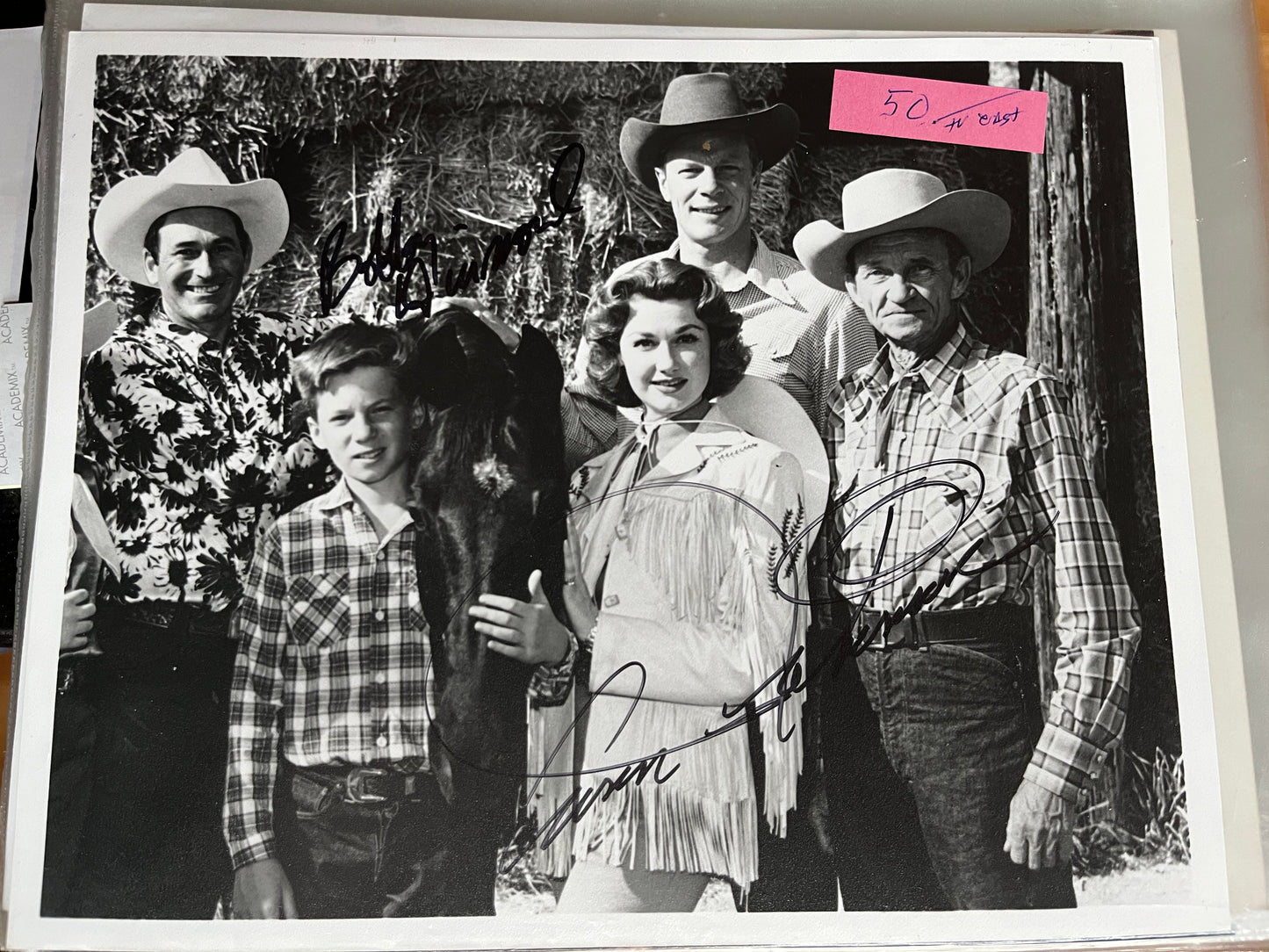 BOBBY DIAMOND, Fury TV series, two autographs