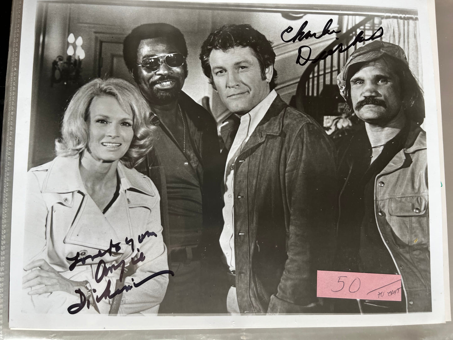 POLICE WOMAN, TV series, Angie Dickinson cast autographs