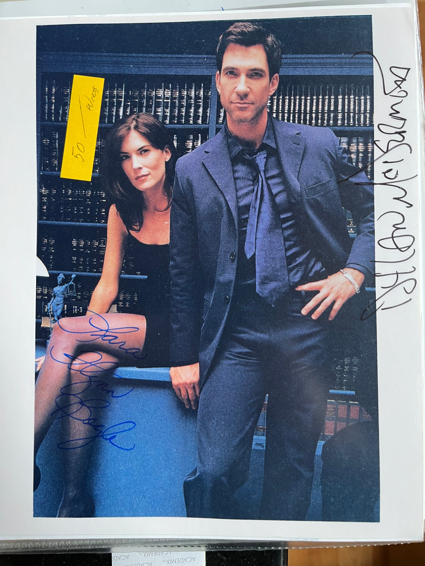 THE PRACTICE, TV cast, two autographs