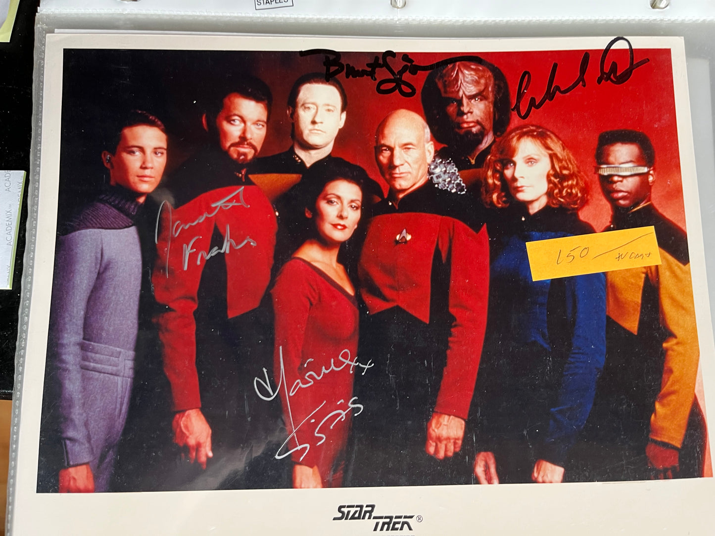STAR TREK: THE NEXT GENERATION, Tv cast autographs