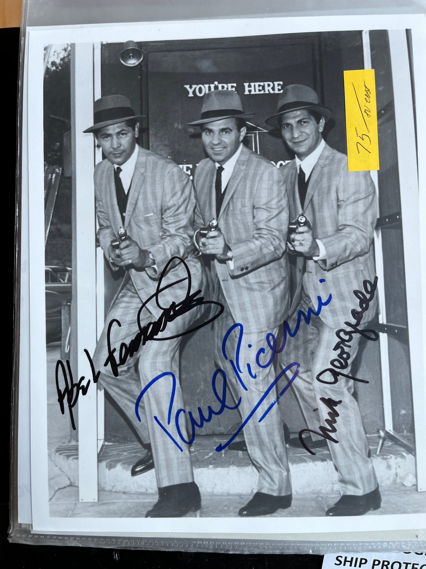 THE UNTOUCHABLES, TV cast photograph THREE autographs