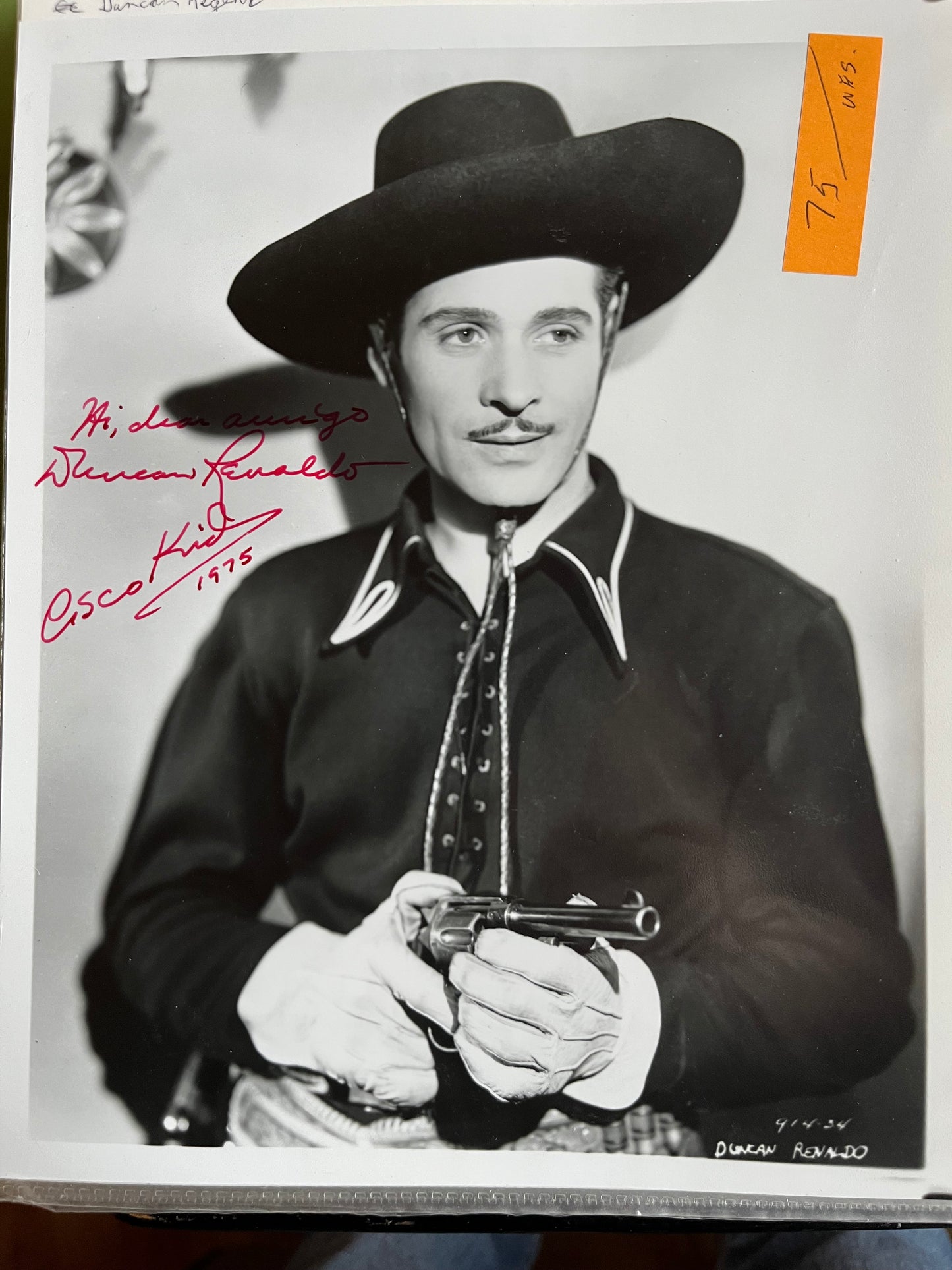 DUNCAN RENALDO, The Cisco Kid, autograph