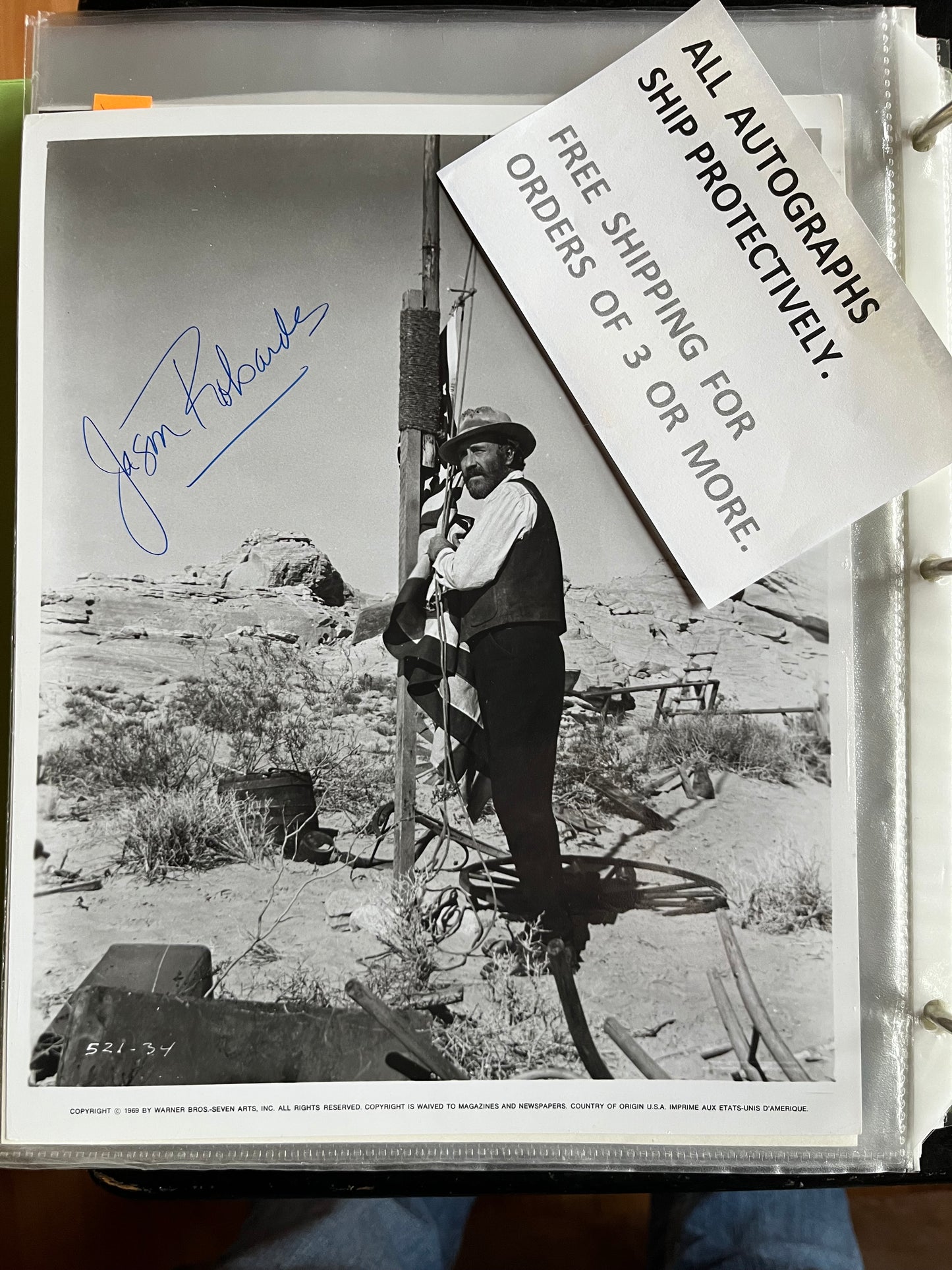 JASON ROBARDS, autograph