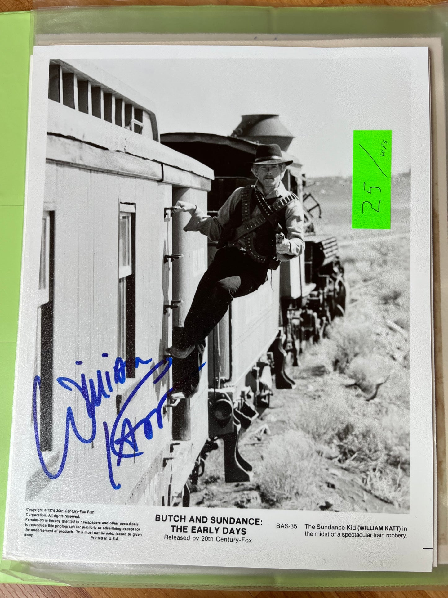 WILLIAM KATT, Butch and Sundance, autograph