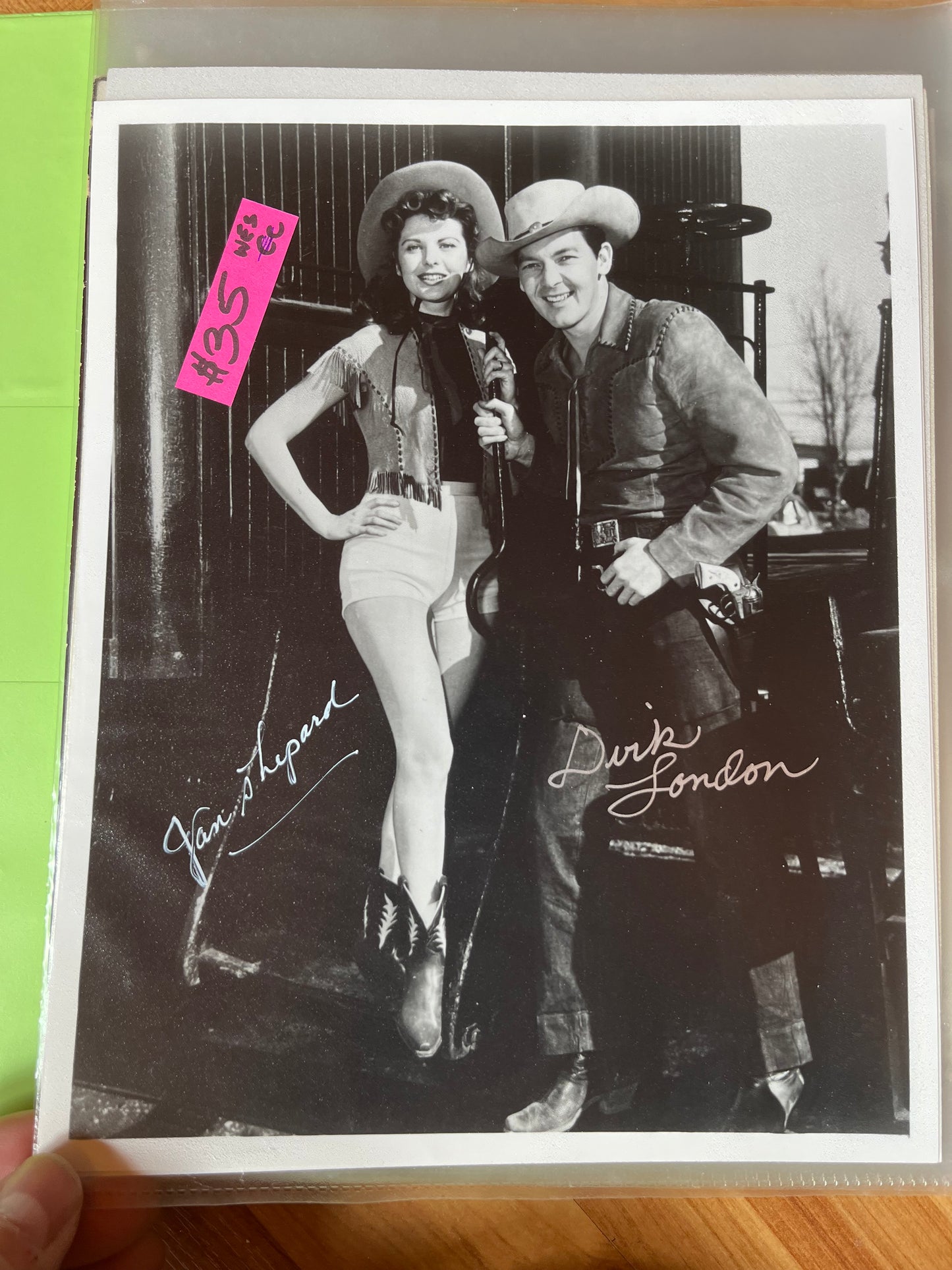 DIRK LONDON, JAN SHEPARD, autographs