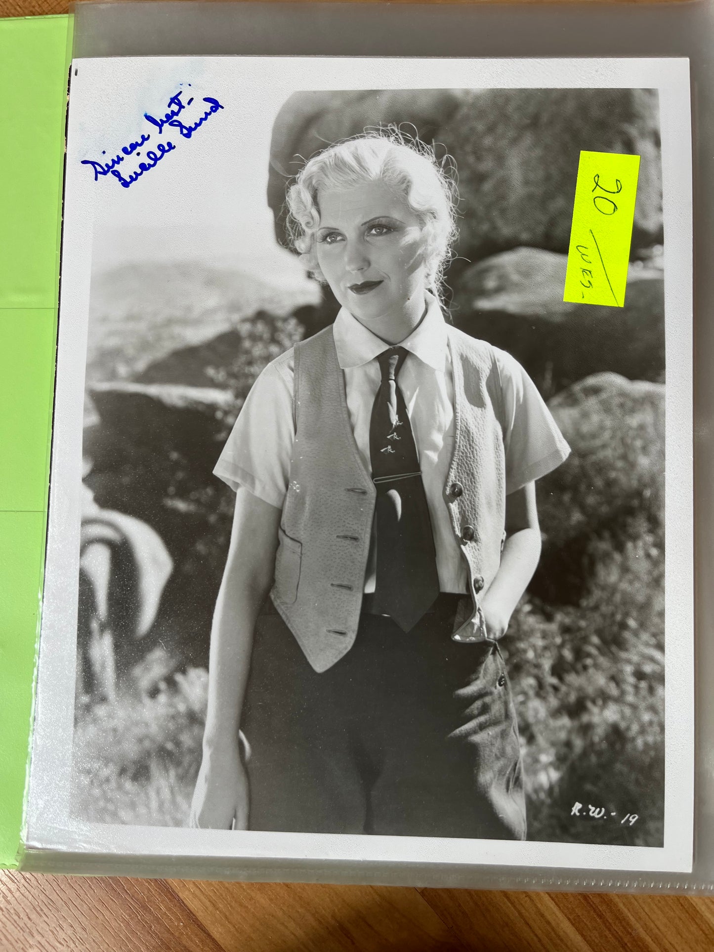 LUCILLE LUND, autograph