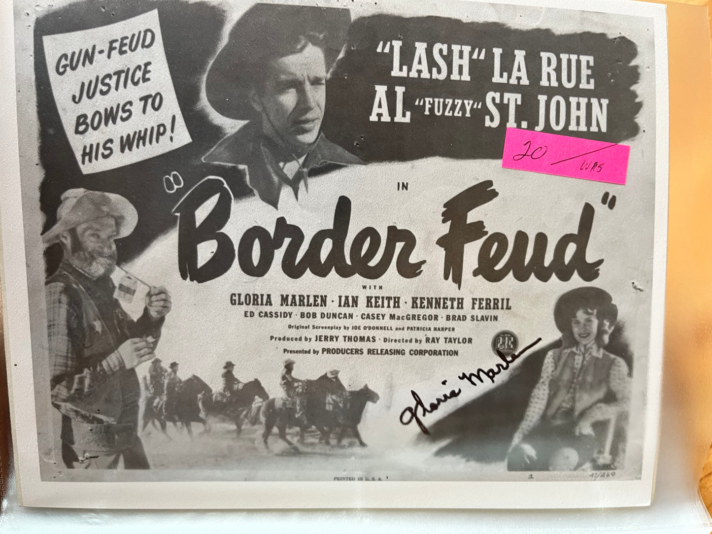 GLORIA MARLEN, autograph