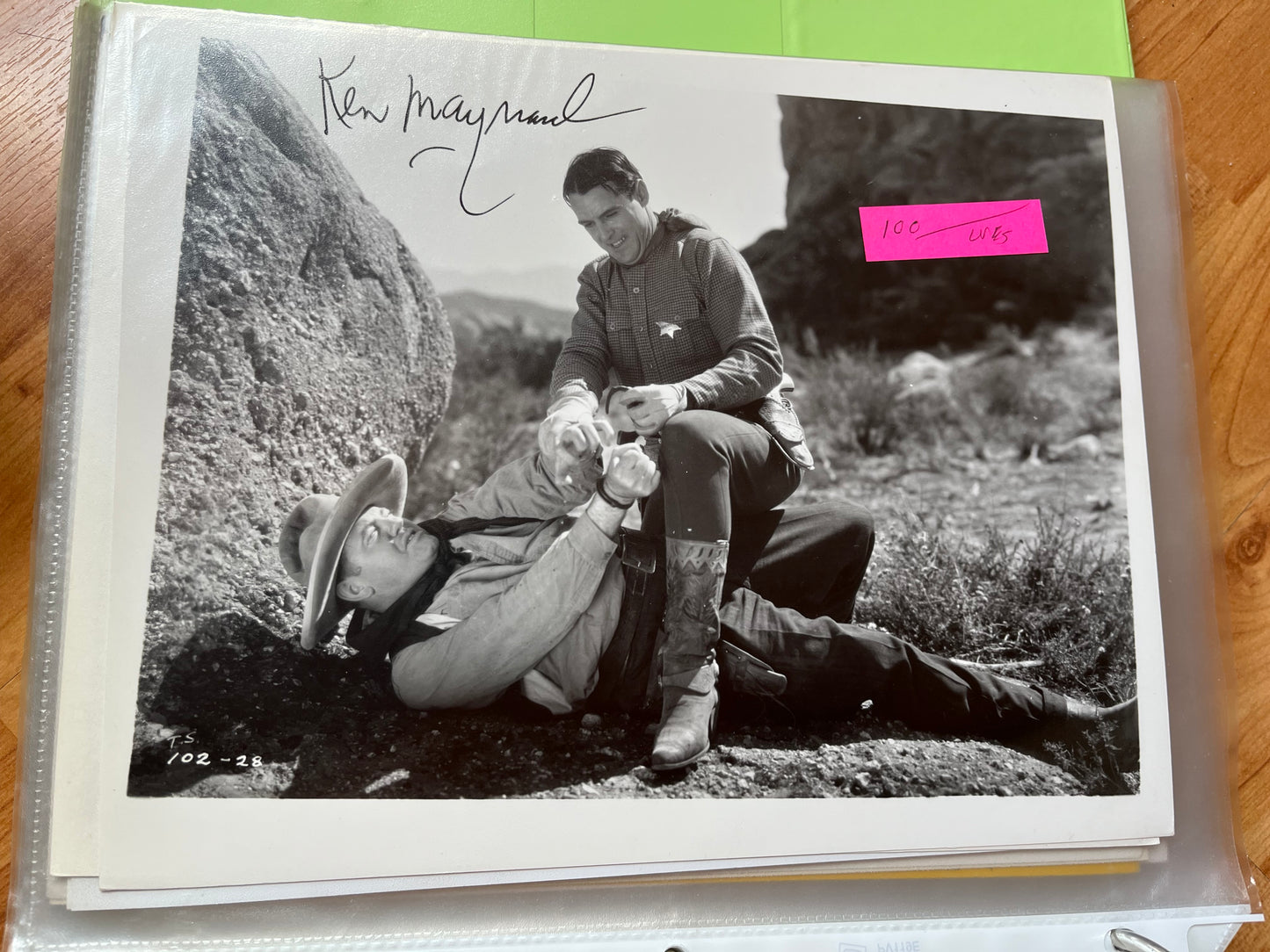 KEN MAYNARD, cowboy star, autograph