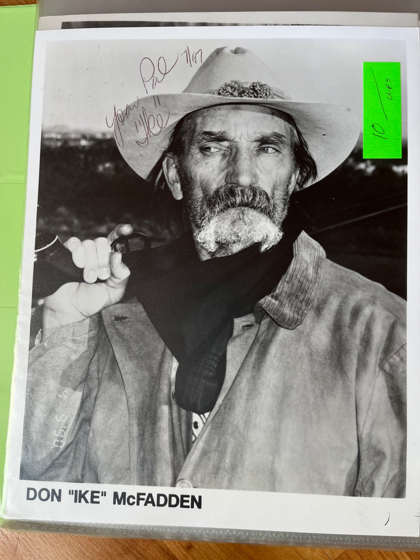 DON "IKE" McFADDEN, autograph