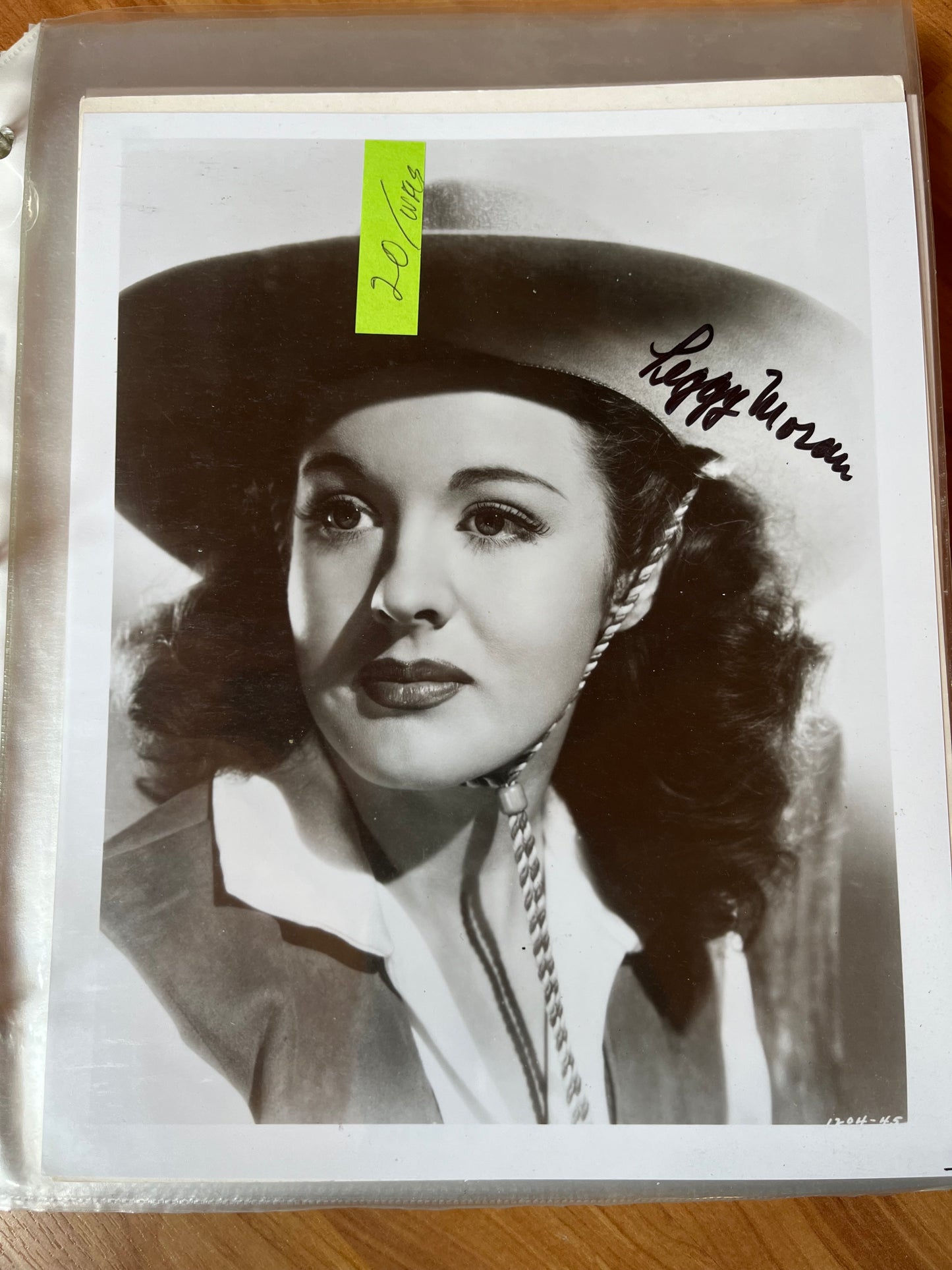 PEGGY MORAN, autograph