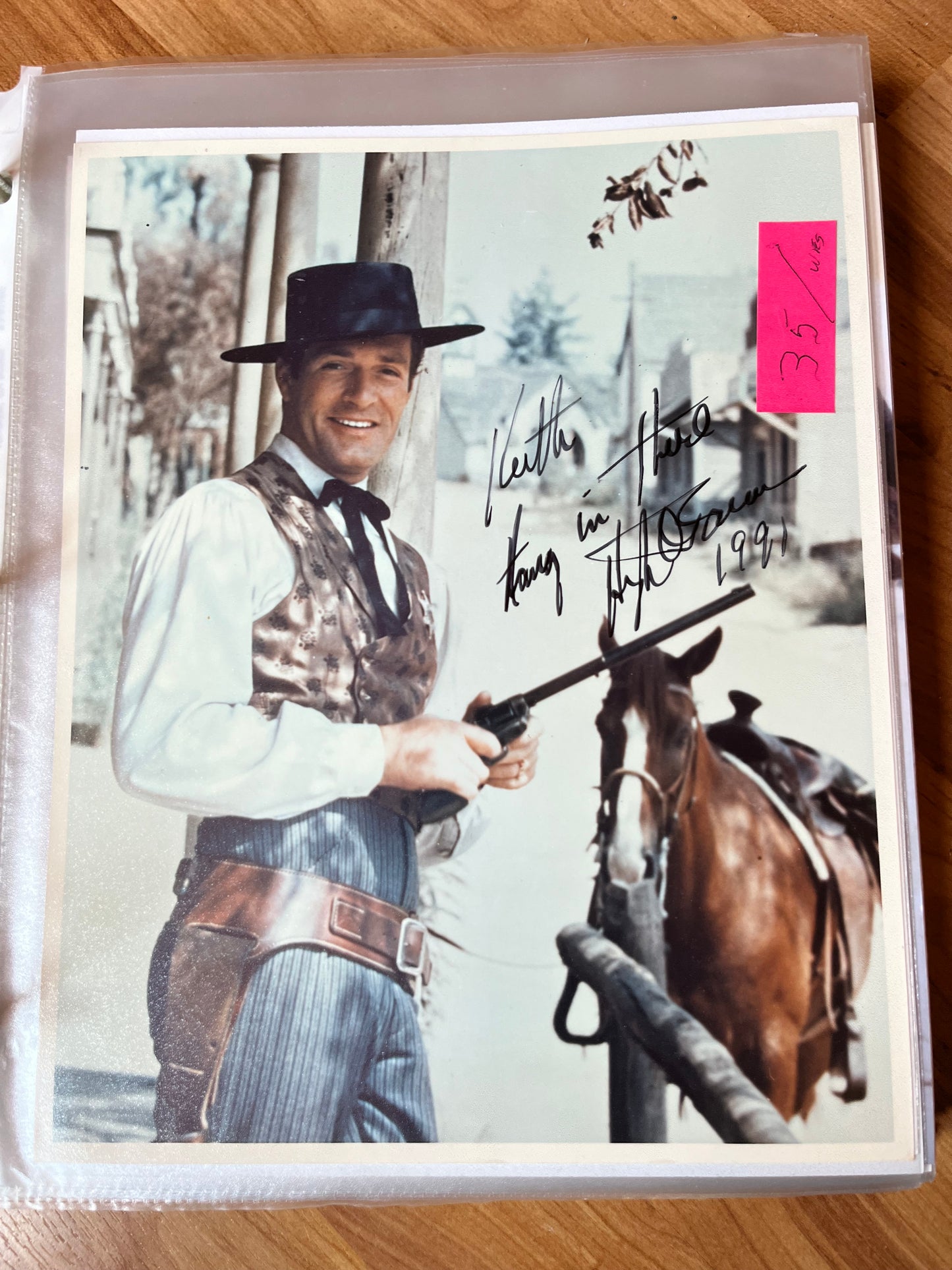 HUGH O'BRIAN, Life and Legend of Wyatt Earp, autograph