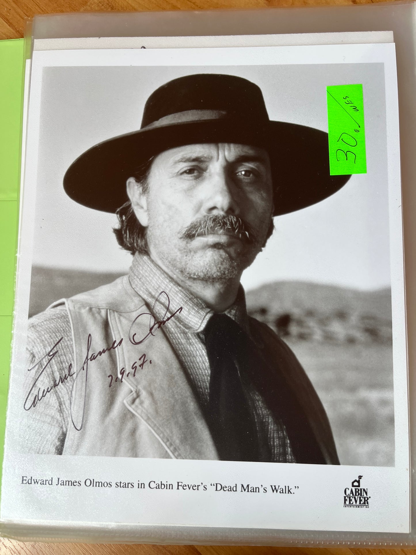 EDWARD JAMES OLMOS, autograph