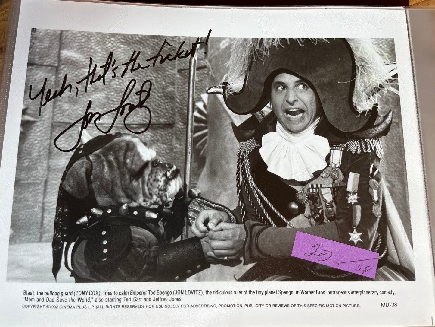 JON LOVITZ, autograph