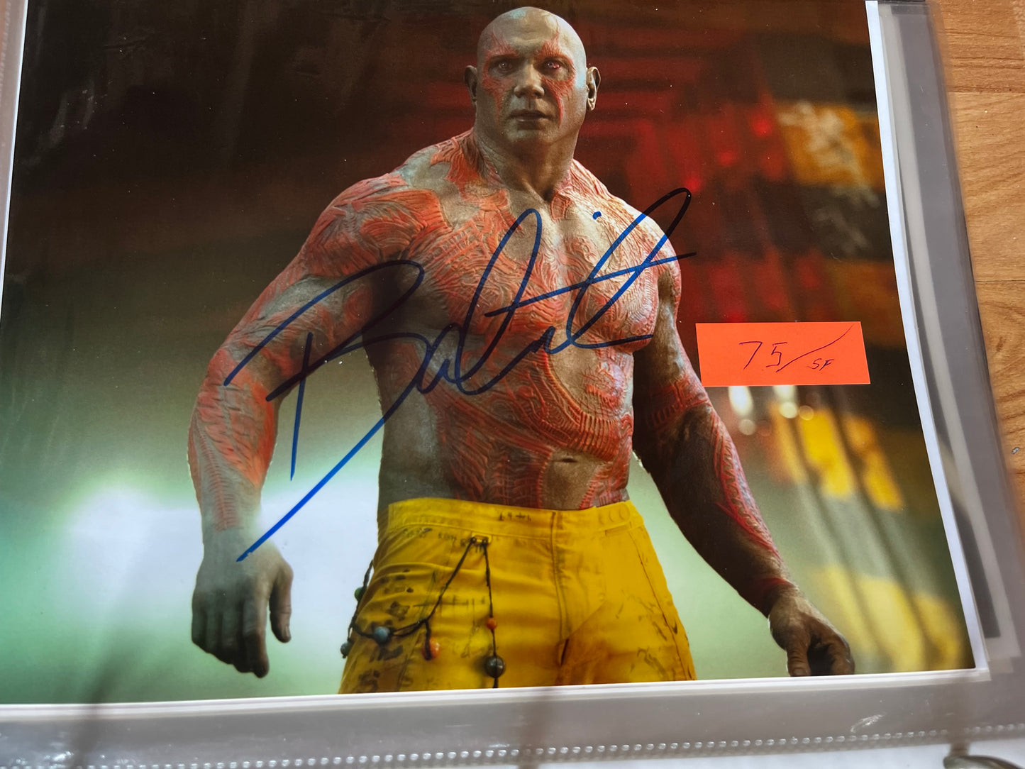 DAVE BAUTISTA, Drax, Guardians of the Galaxy, autograph