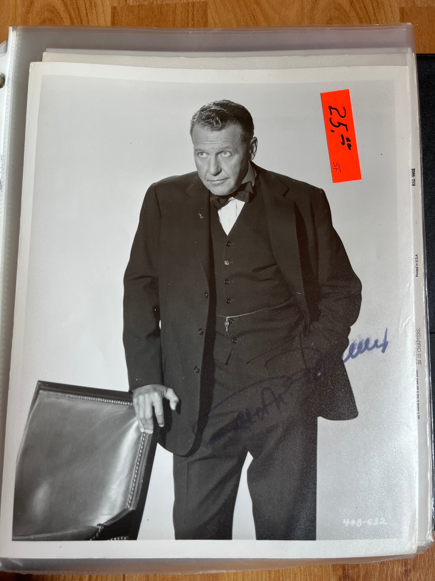 RALPH BELLAMY, autograph
