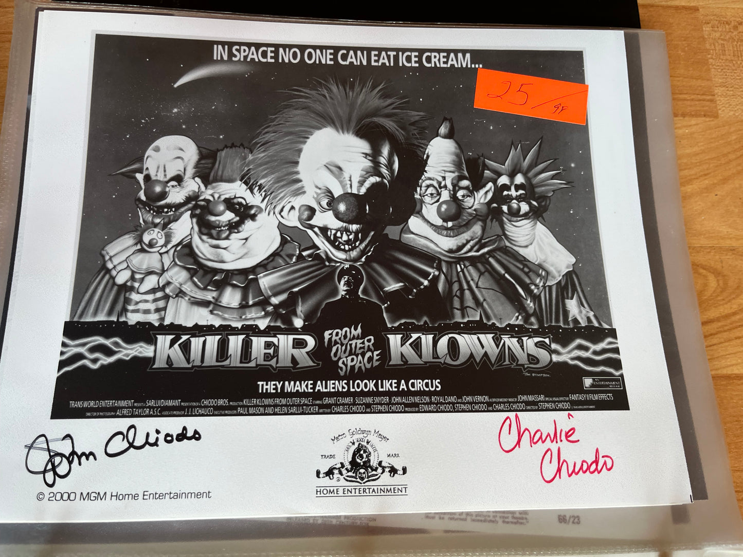 KILLER KLOWNS FROM OUTER SPACE, two autographs