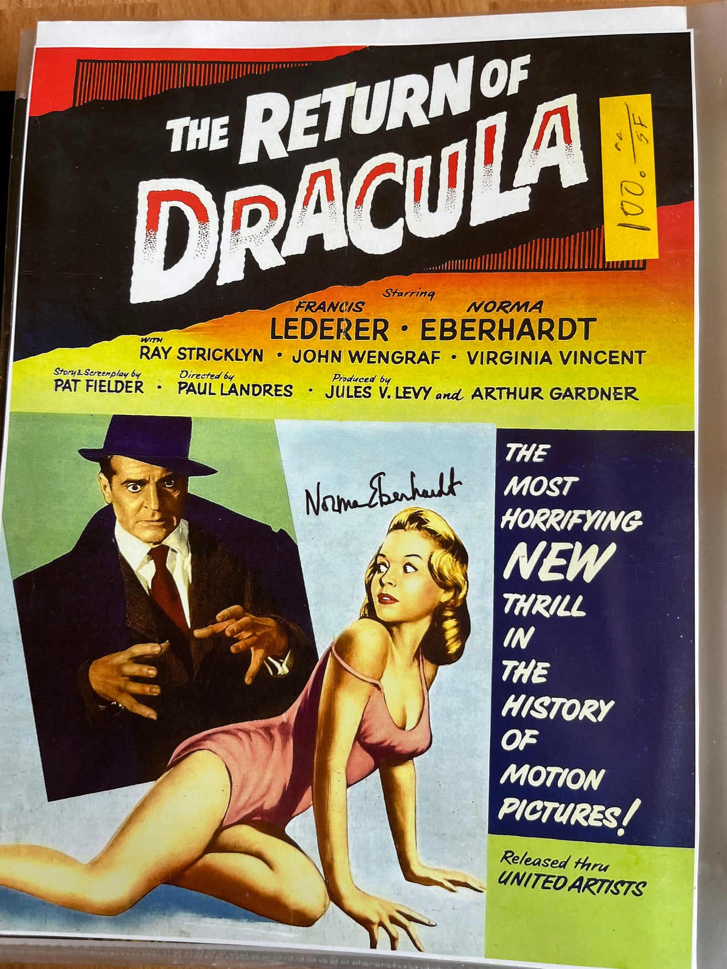 NORMA EBERHARDT, autograph