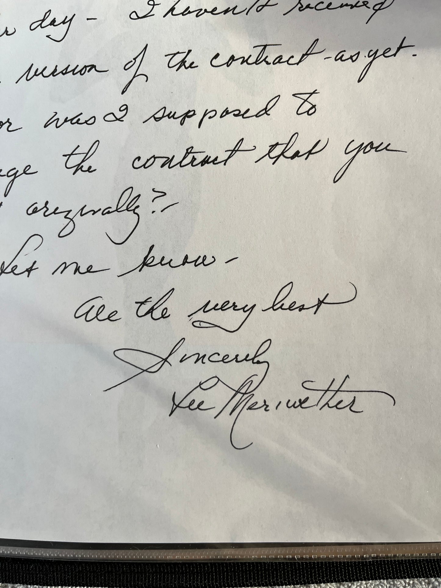 LEE MERIWETHER from BATMAN, TIME TUNNEL (Autograph)