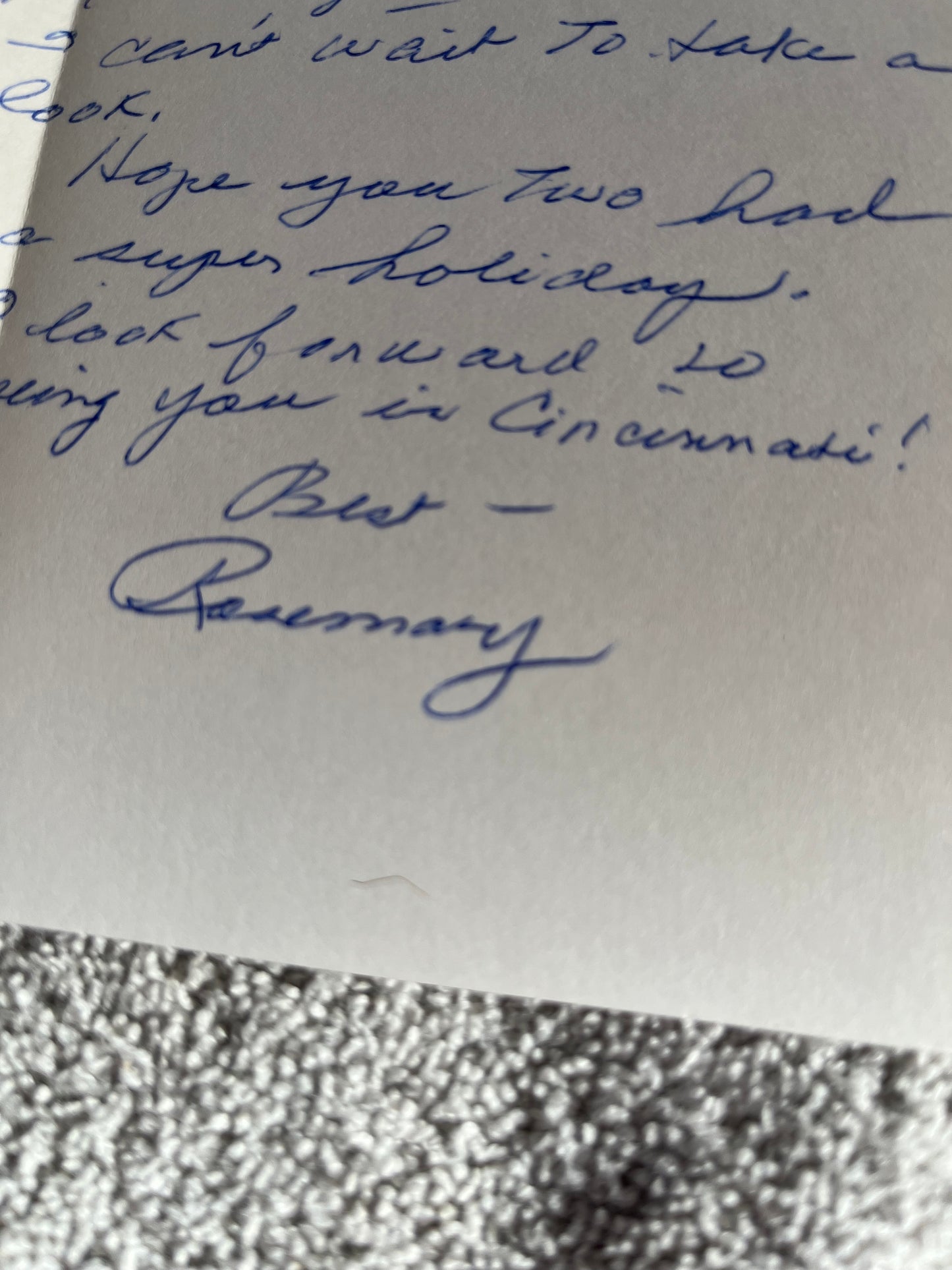 Rosemary Rice from I REMEMBER MAMA (autograph)