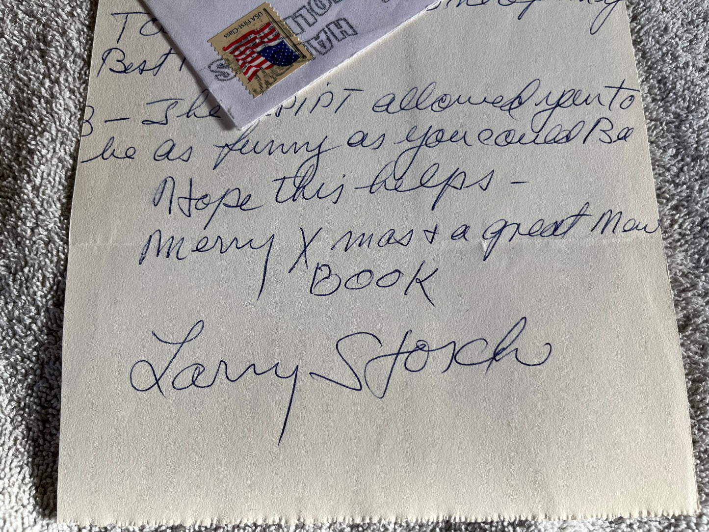 Larry Storch from F TROOP (autograph)