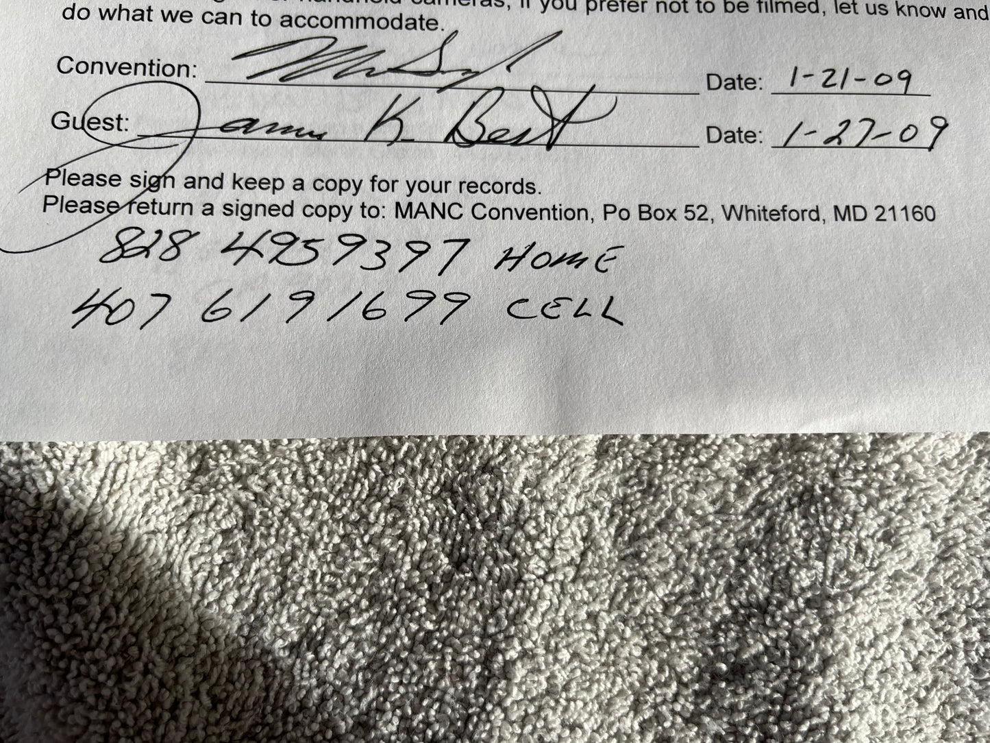 James Best from THE DUKES OF HAZZARD (autograph)