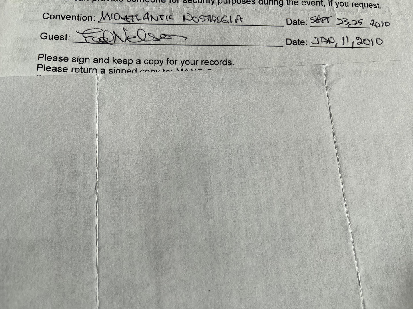 Ed Nelson from PEYTON'S PLACE and TWILIGHT ZONE (autograph)