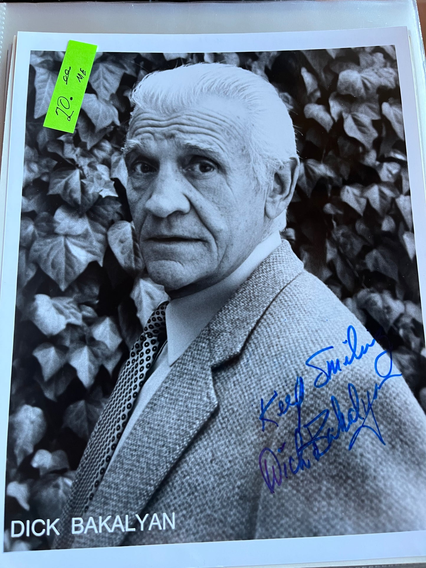 DICK BAKALYAN, autograph