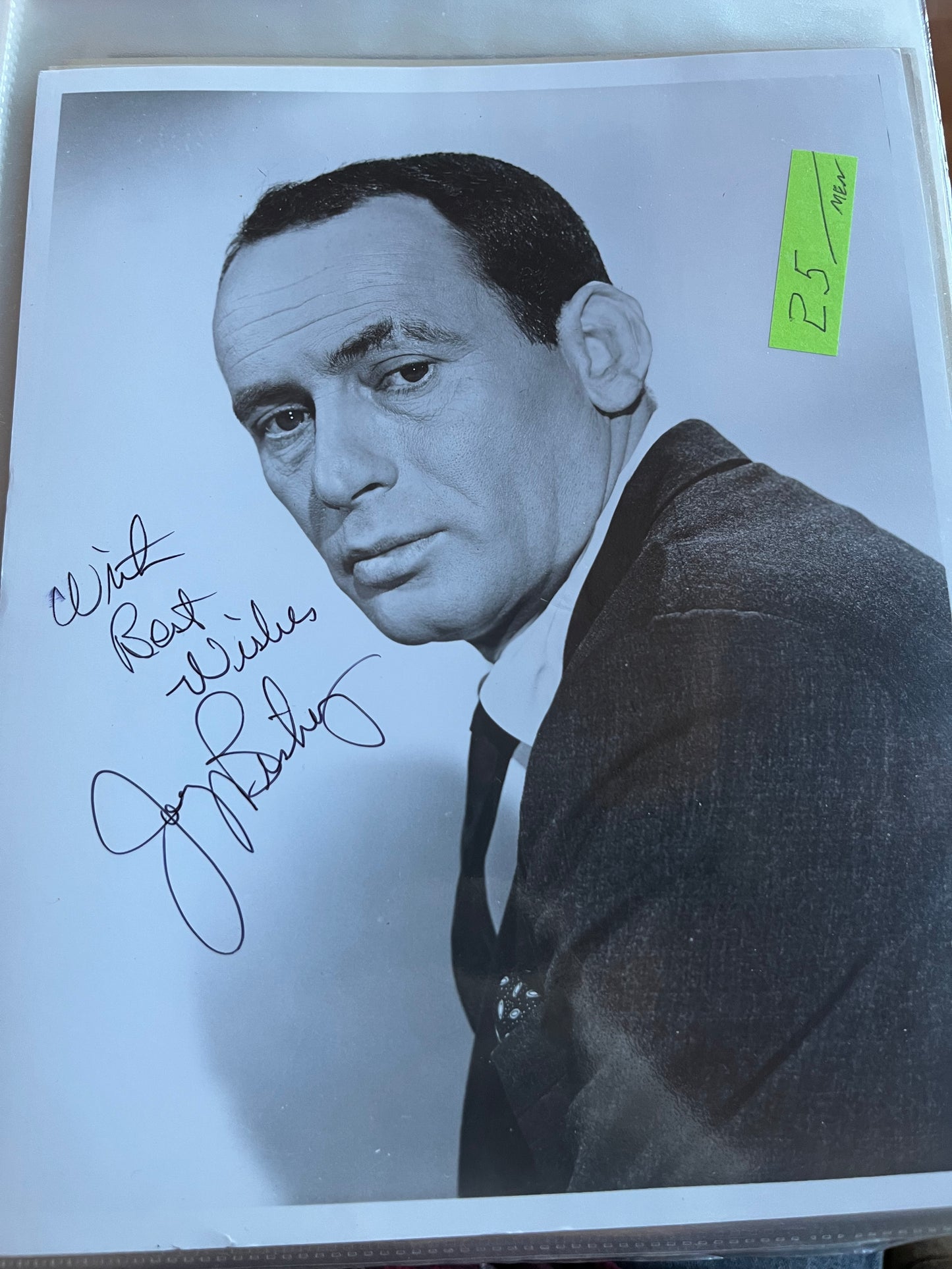 JOEY BISHOP, autograph