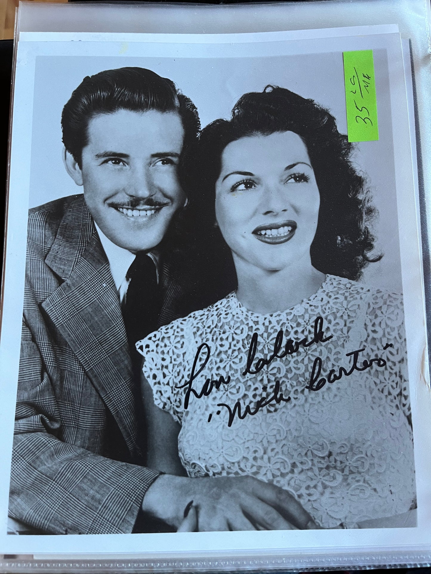 LON CLARK, Nick Carter, Master Detective, autograph