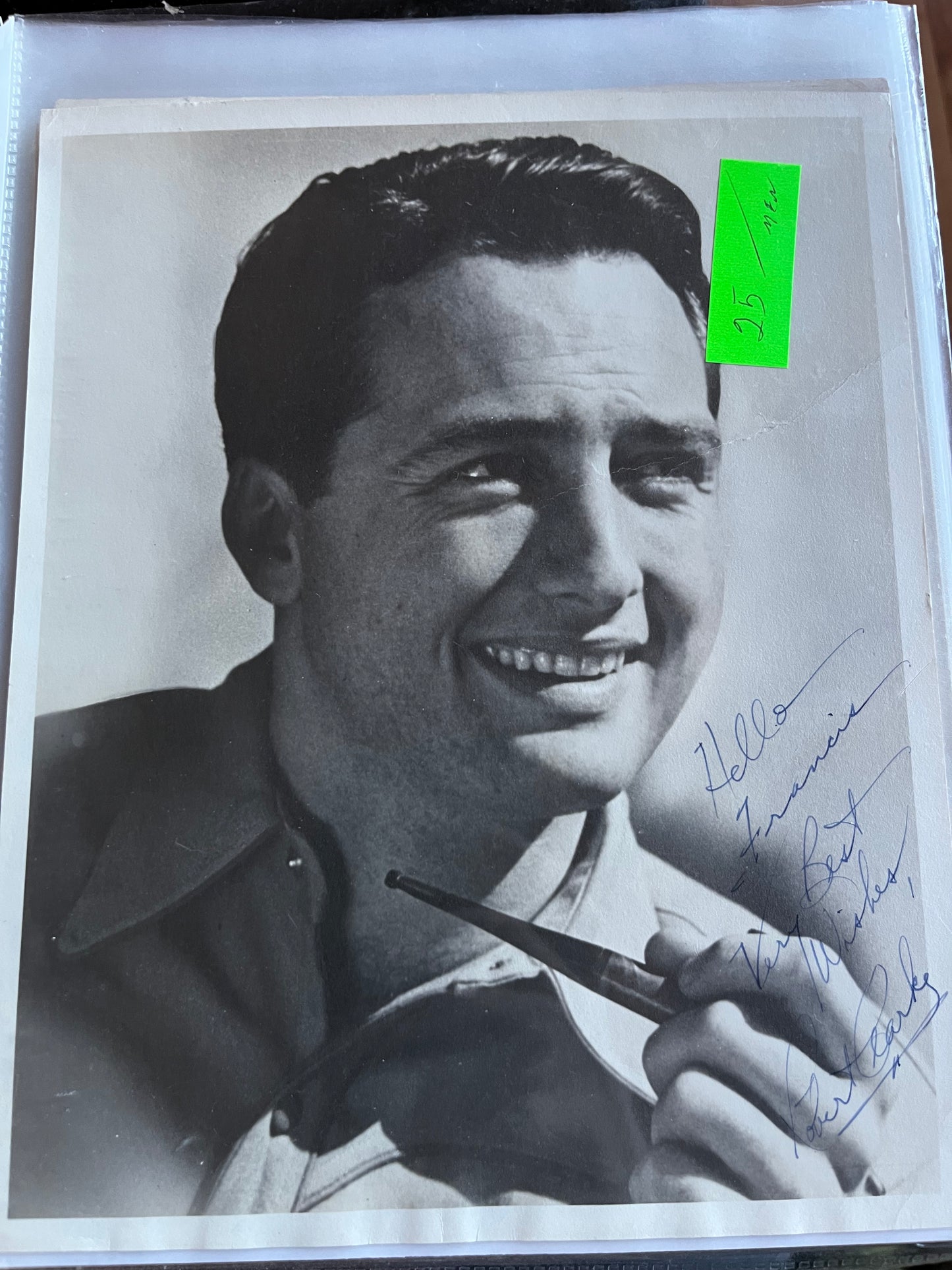 ROBERT CLARKE, The Man From Planet X, autograph