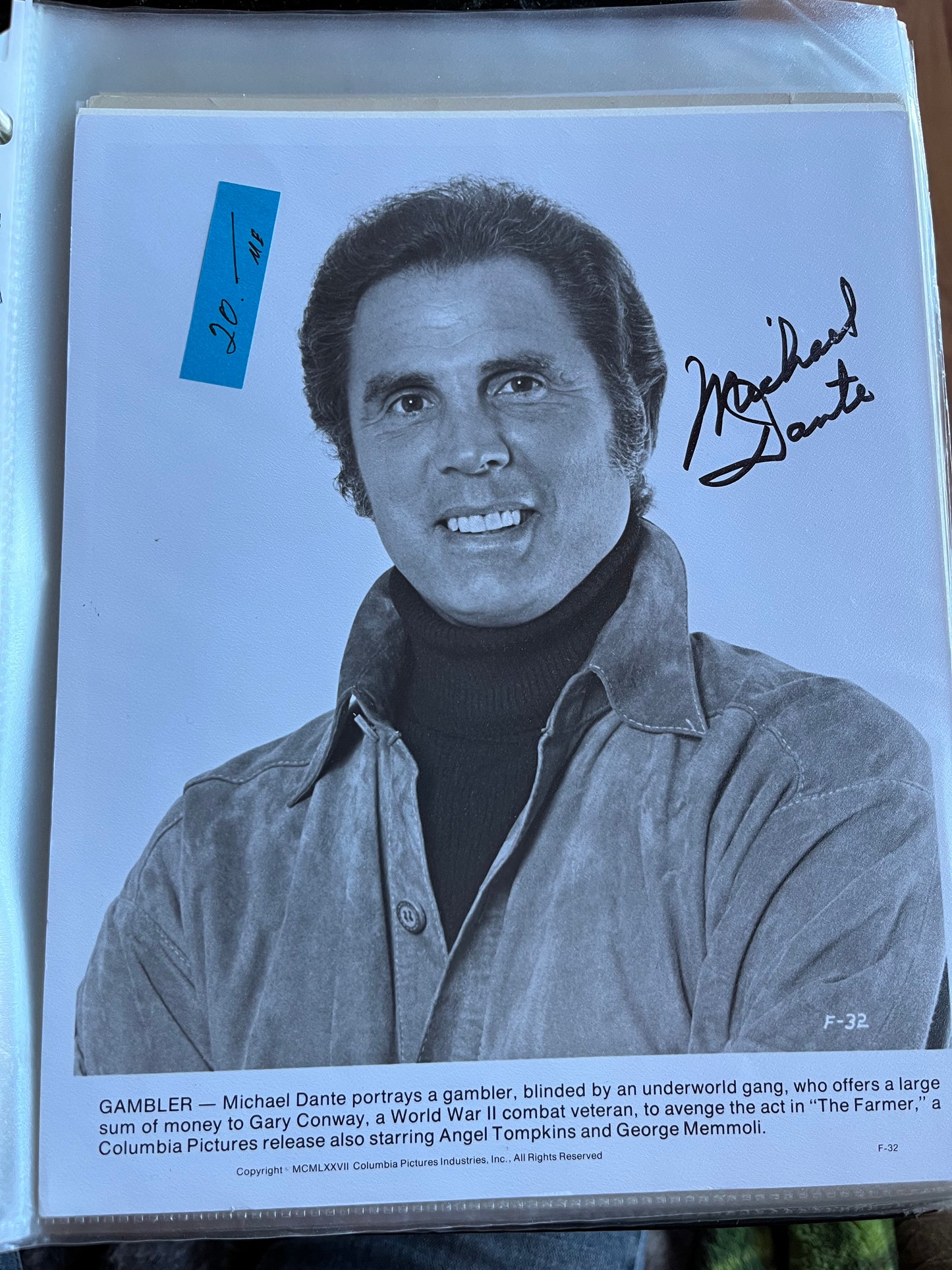 MICHAEL DANTE, autograph