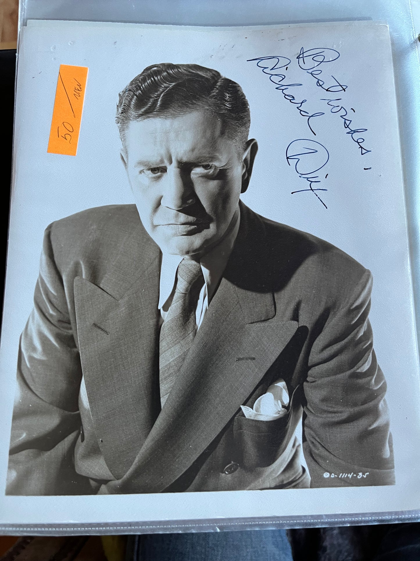 RICHARD DIX, The Whistler movies, autograph