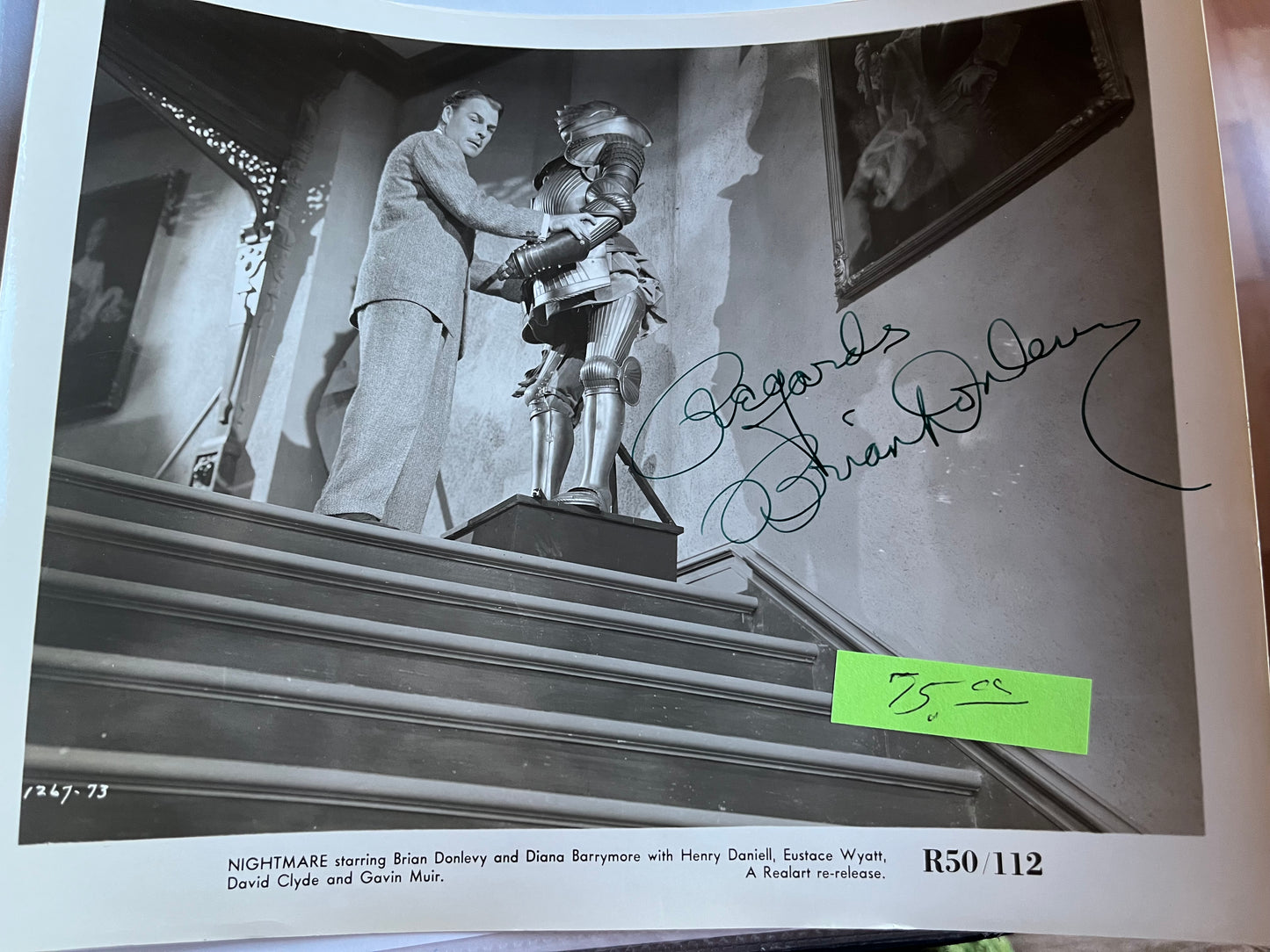 BRIAN DONLEVY, autograph