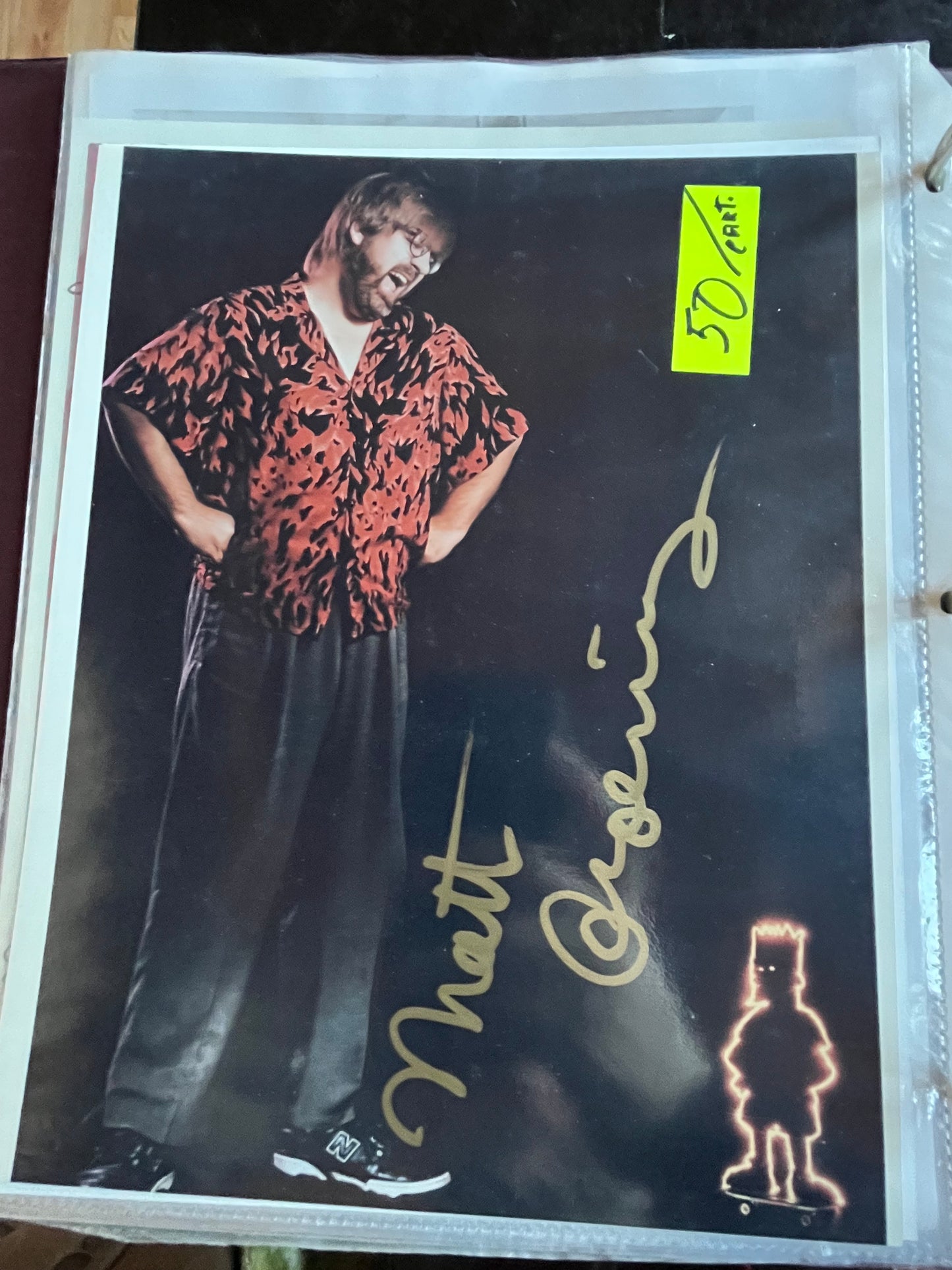 MATT GROENING, The Simpsons, autograph