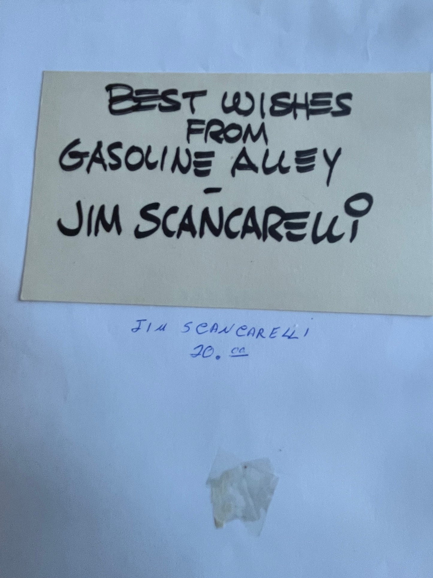 JIM SCANCARELLI, Gasoline Alley comic strip (autograph)