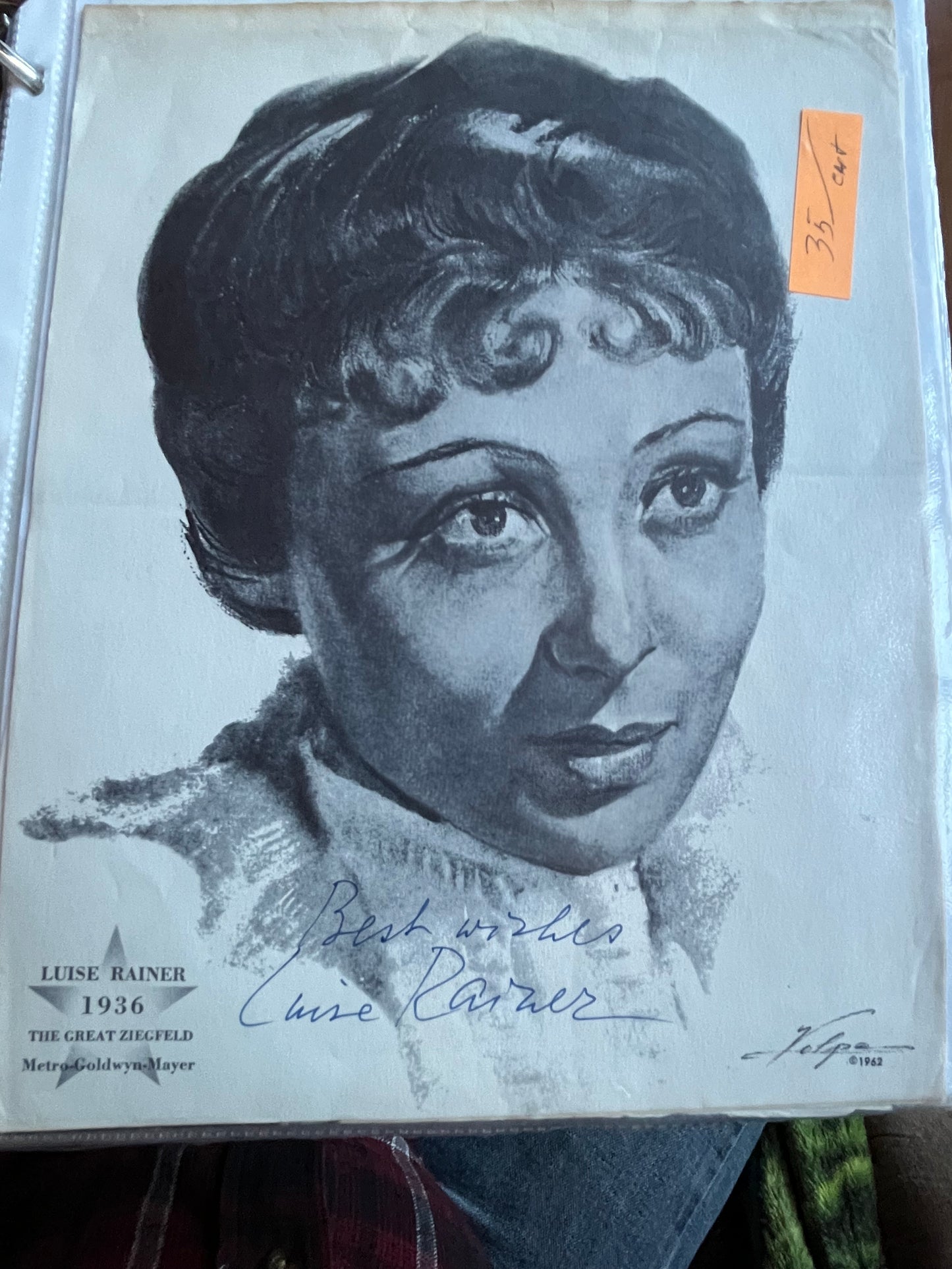 LUISE RAINER, autograph