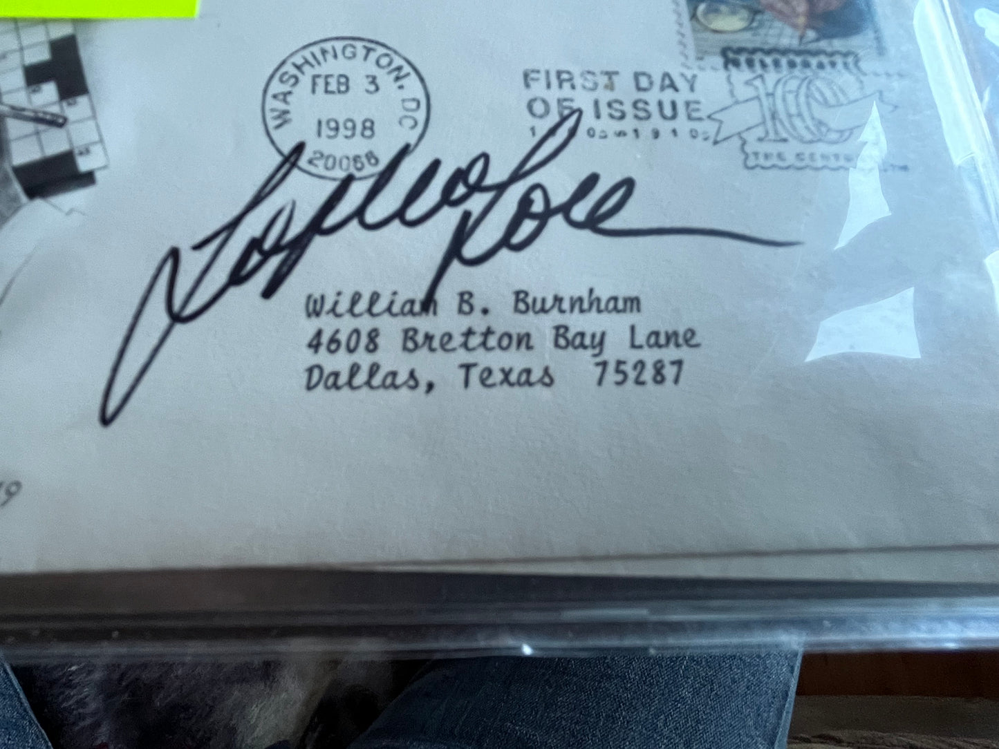 SOPHIA LOREN, actress, autograph postcard