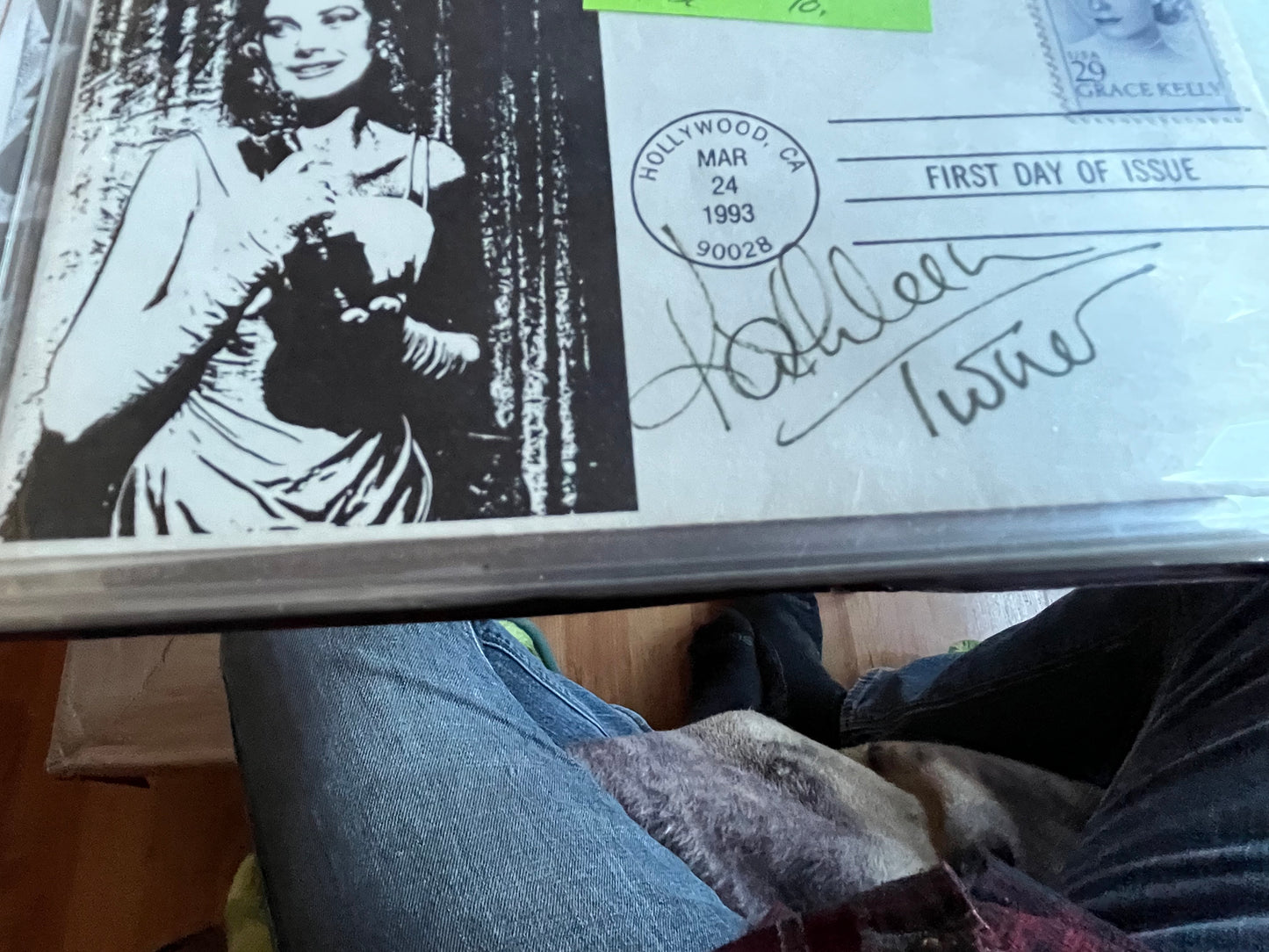 KATHLEEN TURNER, actress, autograph postcard