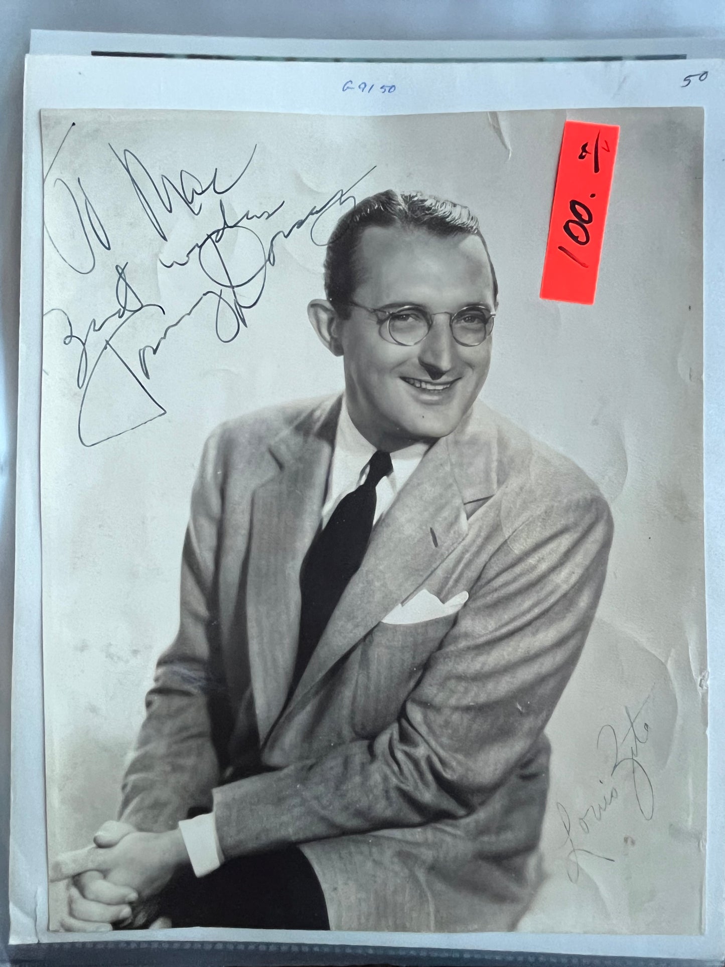 TOMMY DORSEY, autograph