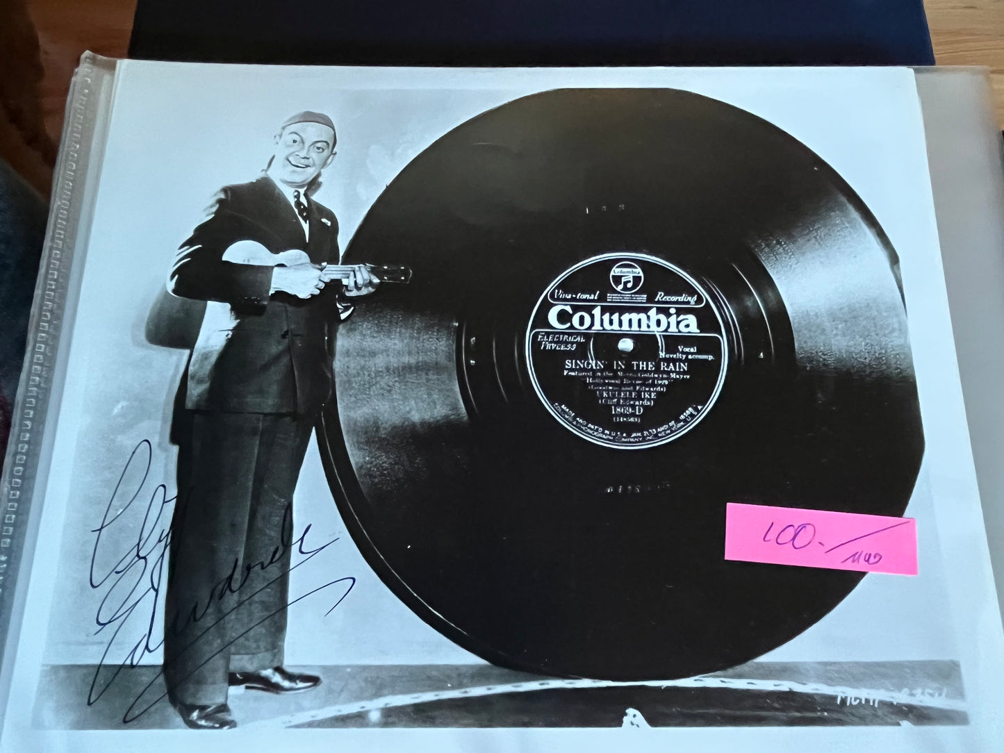 CLIFF EDWARDS, autograph