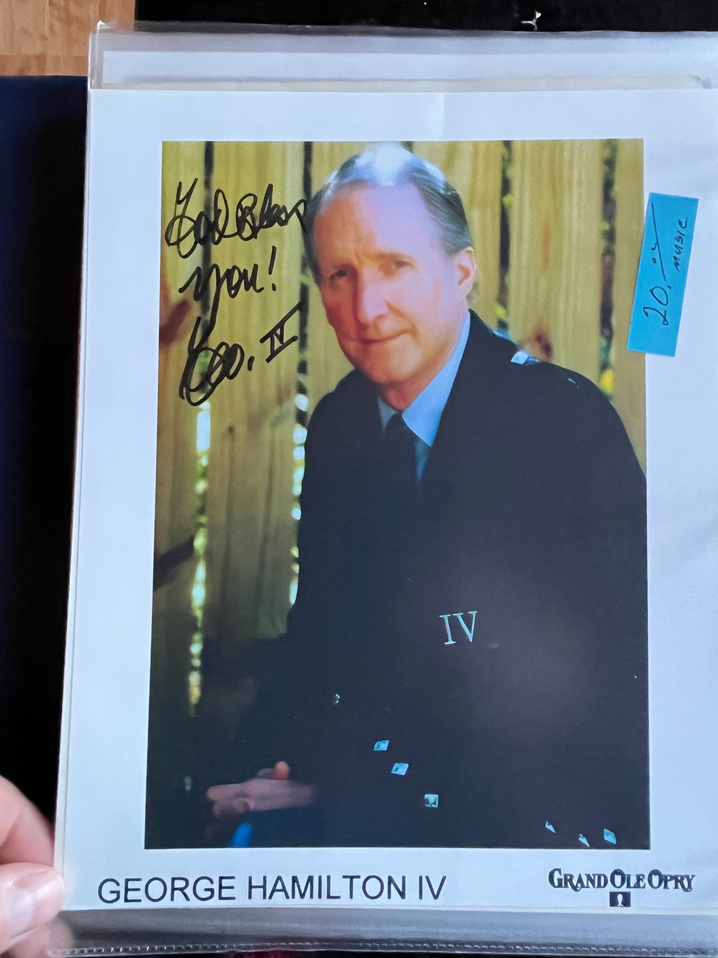 GEORGE HAMILTON IV, singer, autograph