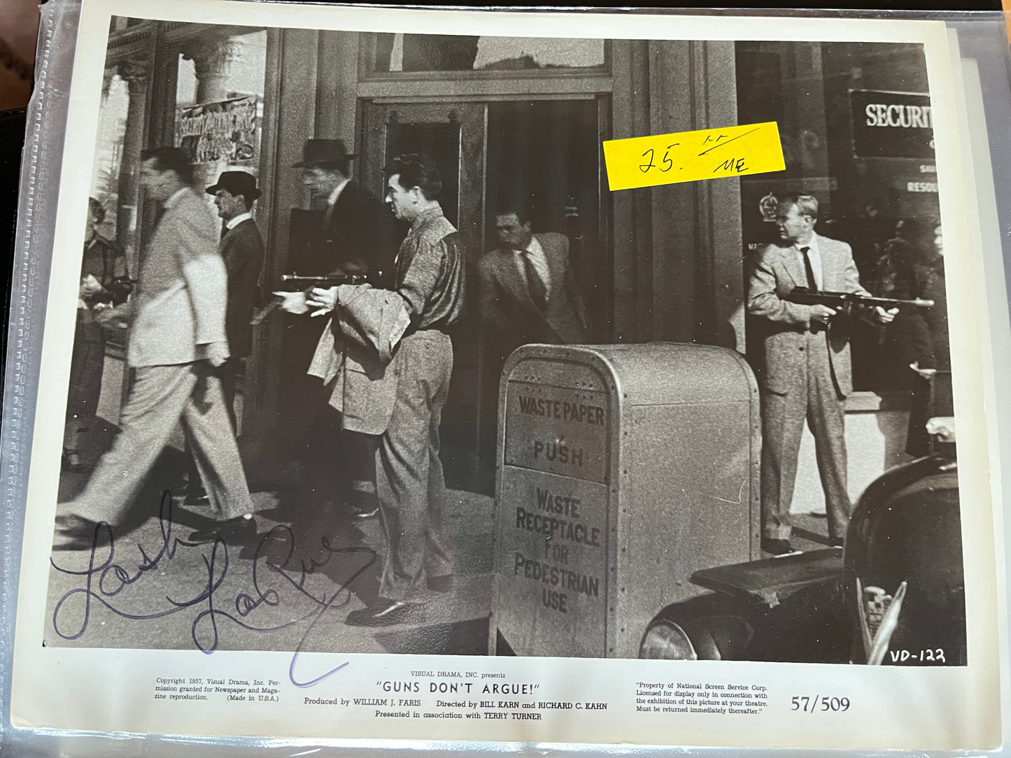 LASH LARUE, cowboy star, autograph