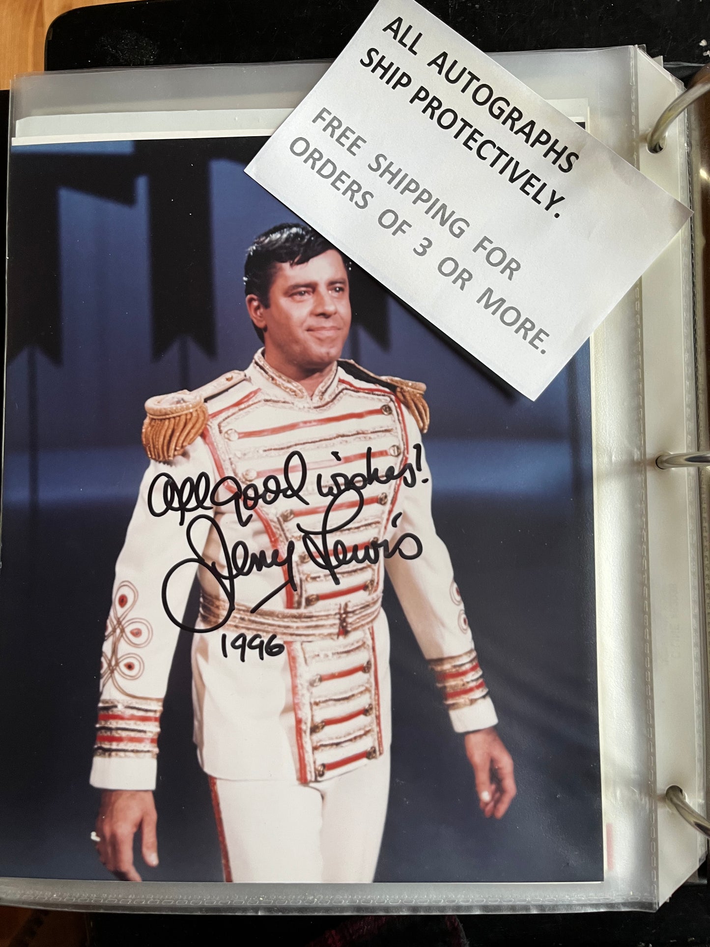 JERRY LEWIS, autograph