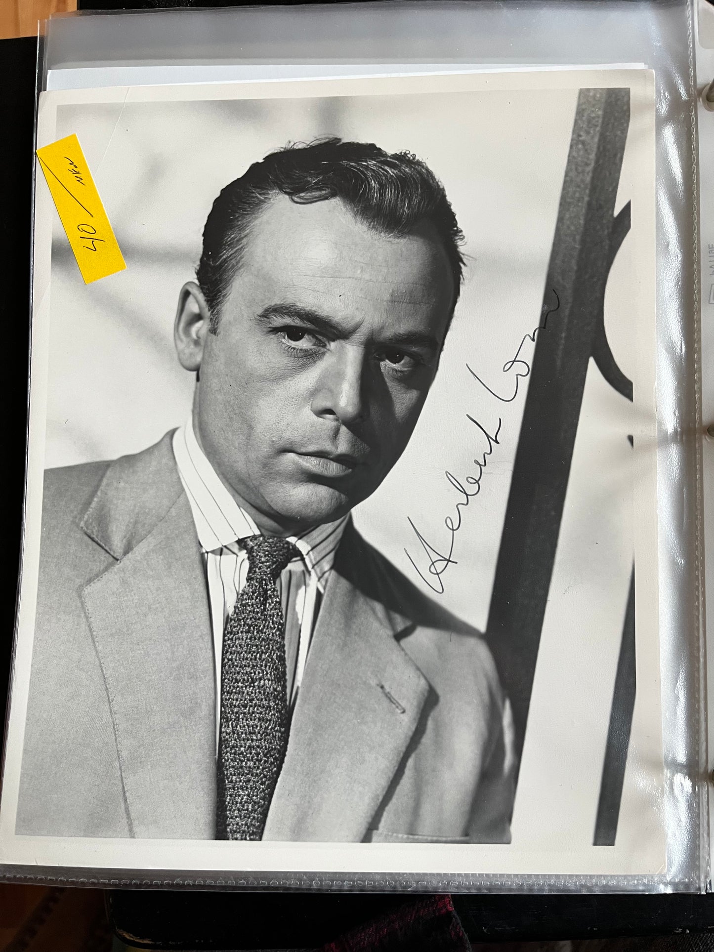 HERBERT LOM, autograph