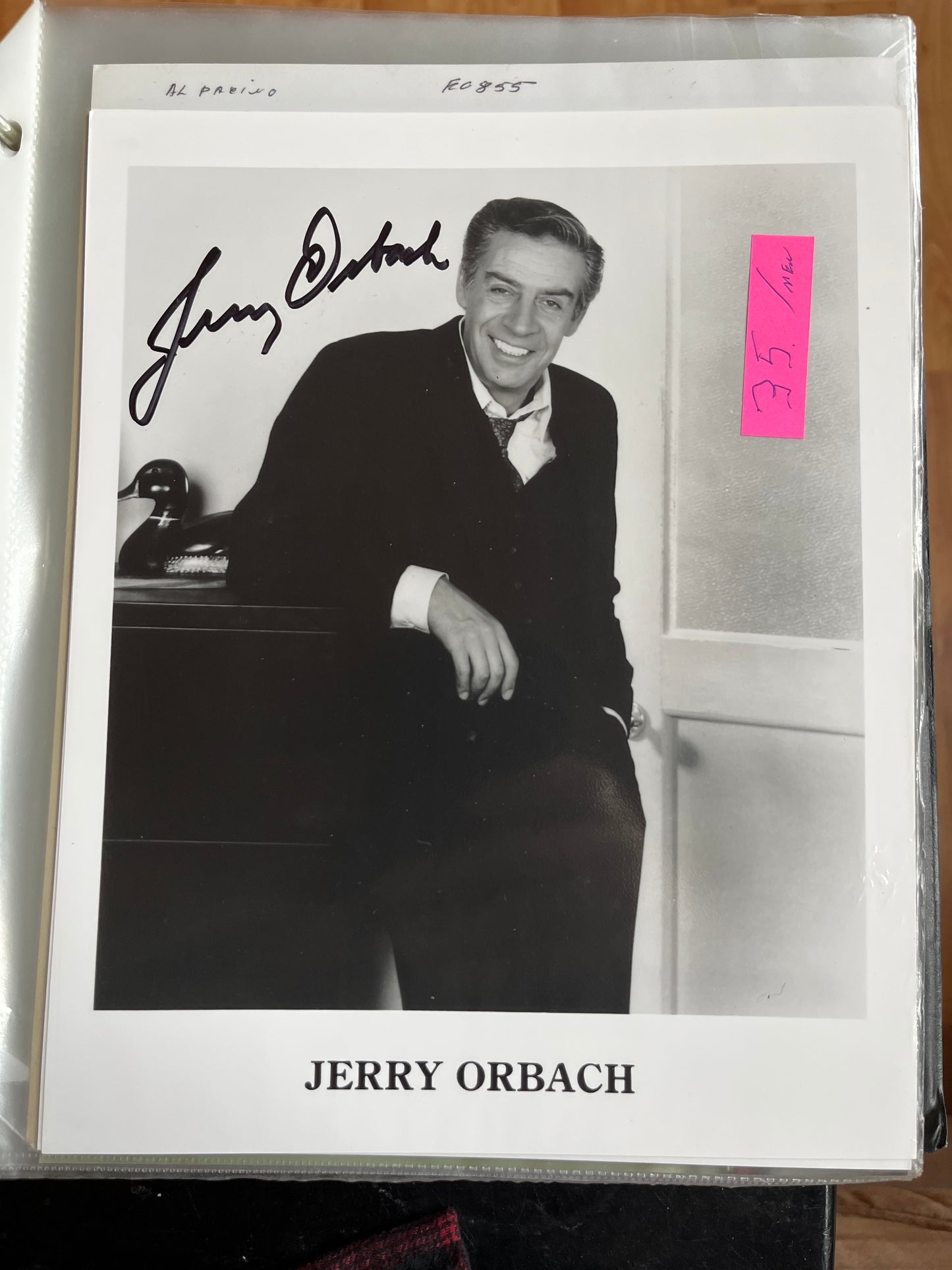 JERRY ORBACH, Law and Order, autograph