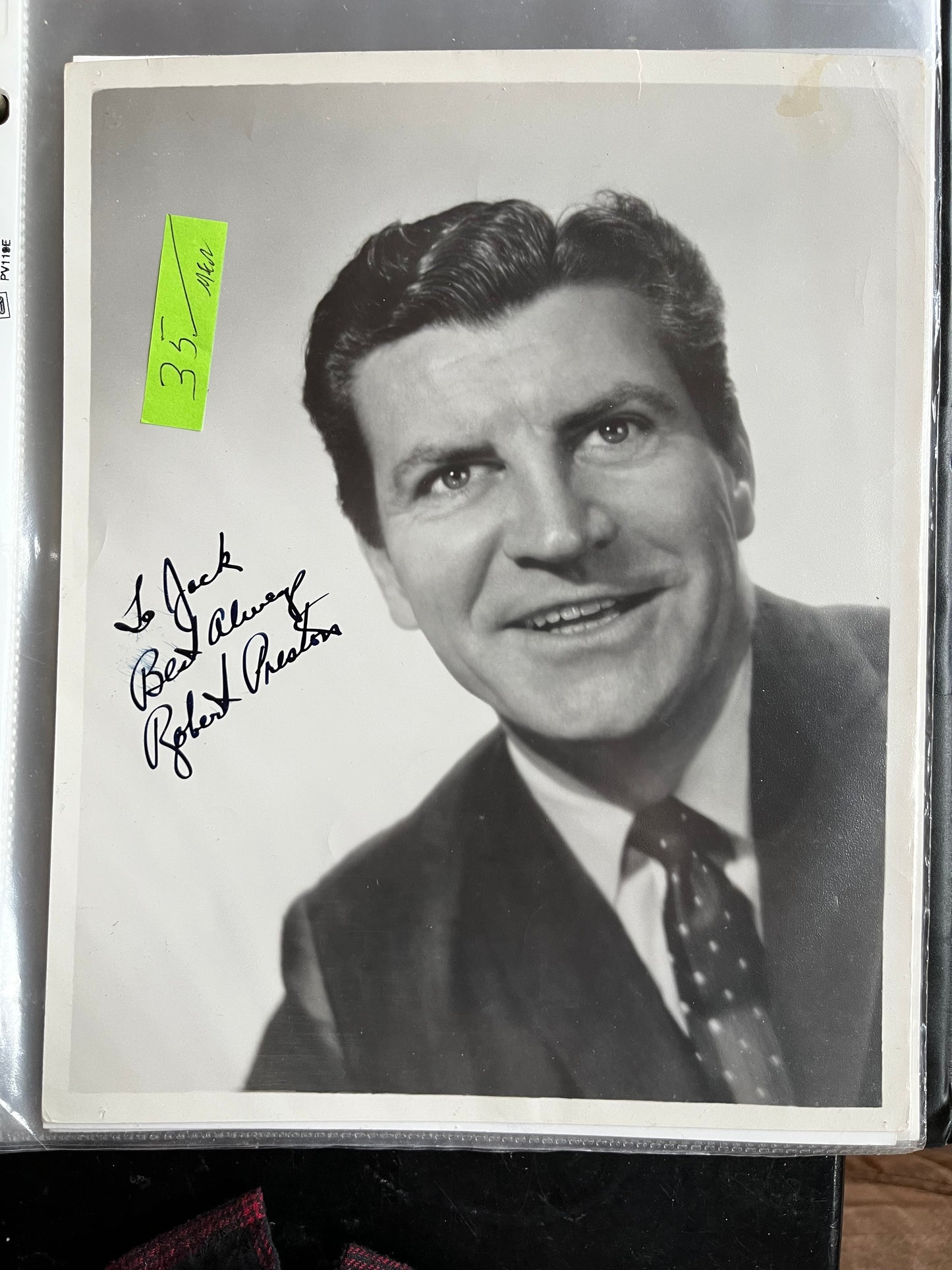 ROBERT PRESTON, autograph